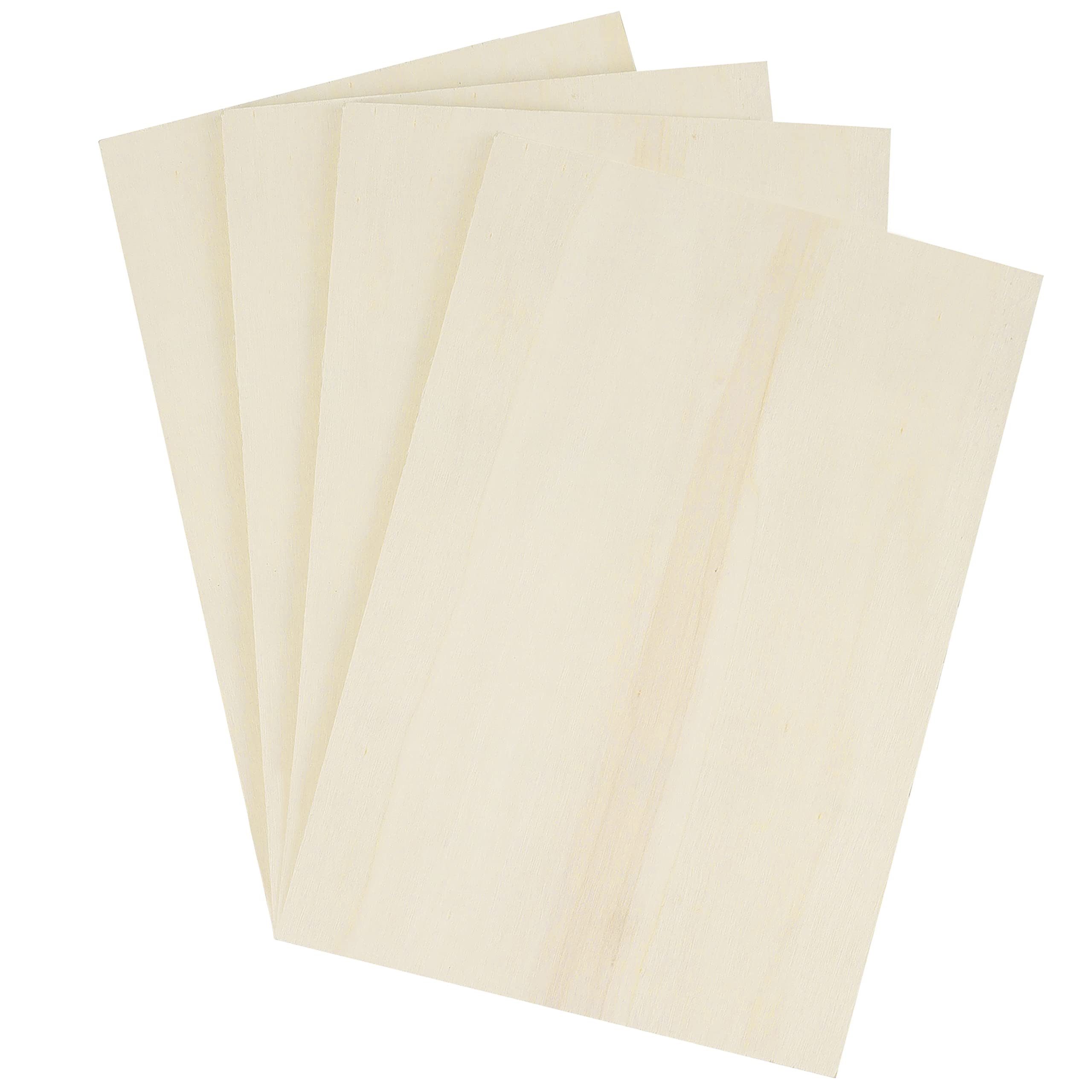 Belle Vous Leinwand 4er Pack Kiefernholzplatten 4,4mm 25x39,5cm für Handwerksarbeiten