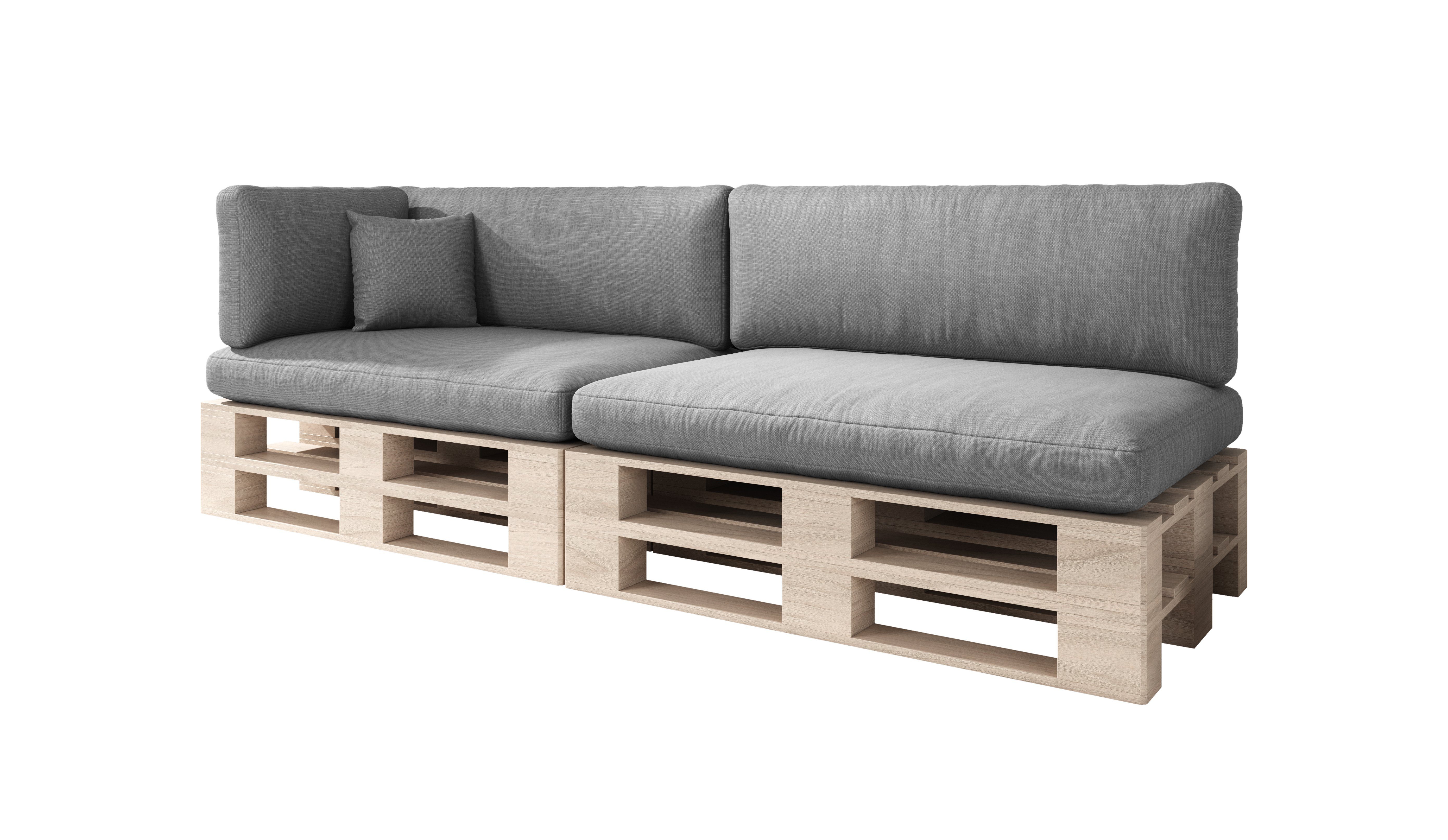 Outdoor Sitzkissen 45x45cm - Wasserdicht, Grau, Für Garten Und Terrasse