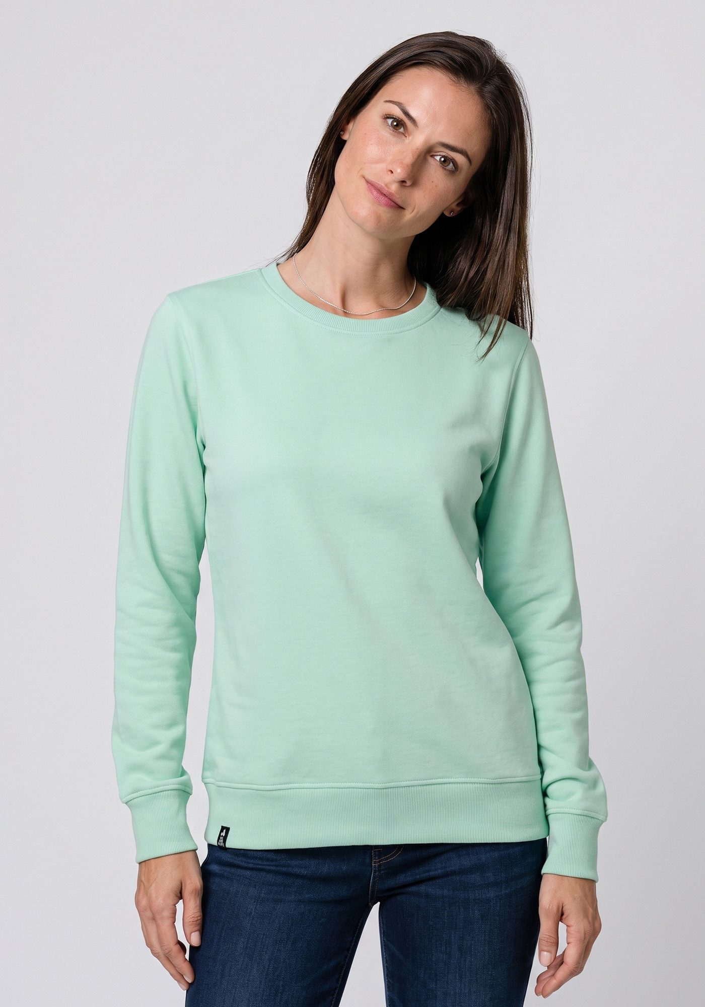 Alife & Kickin Sweatshirt LottaAK A schlichter Sweater mit Herz-Aufnäher in tollen Farben