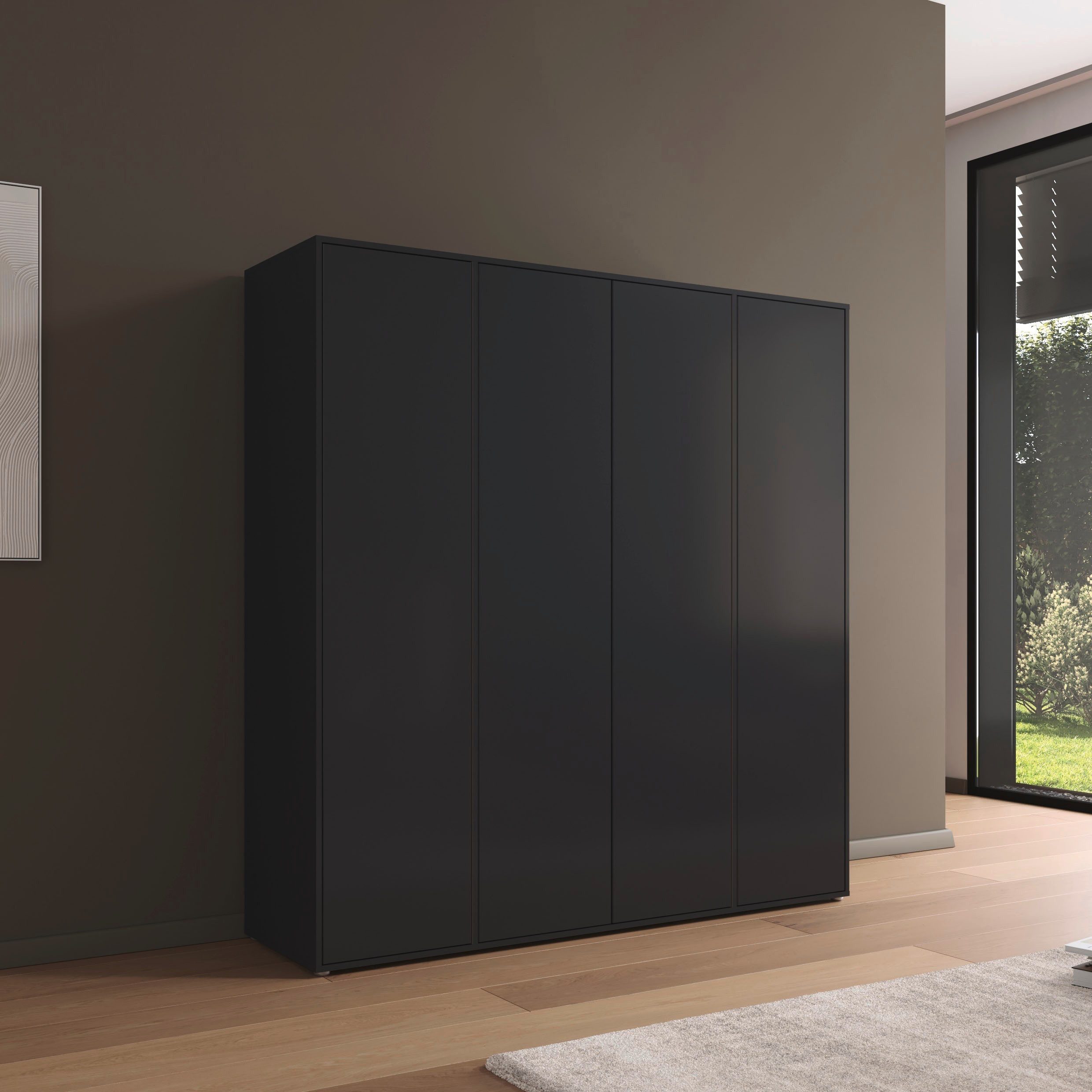 rauch Drehtürenschrank Kleiderschrank Schrank Garderobe Wäscheschrank NABILA viel Stauraum (in 3 verschiedenen Ausstattungen BASIC/CLASSIC/PREMIUM) in 2 Breiten mit Push-to-Open Funktion TOPSELLER MADE IN GERMANY