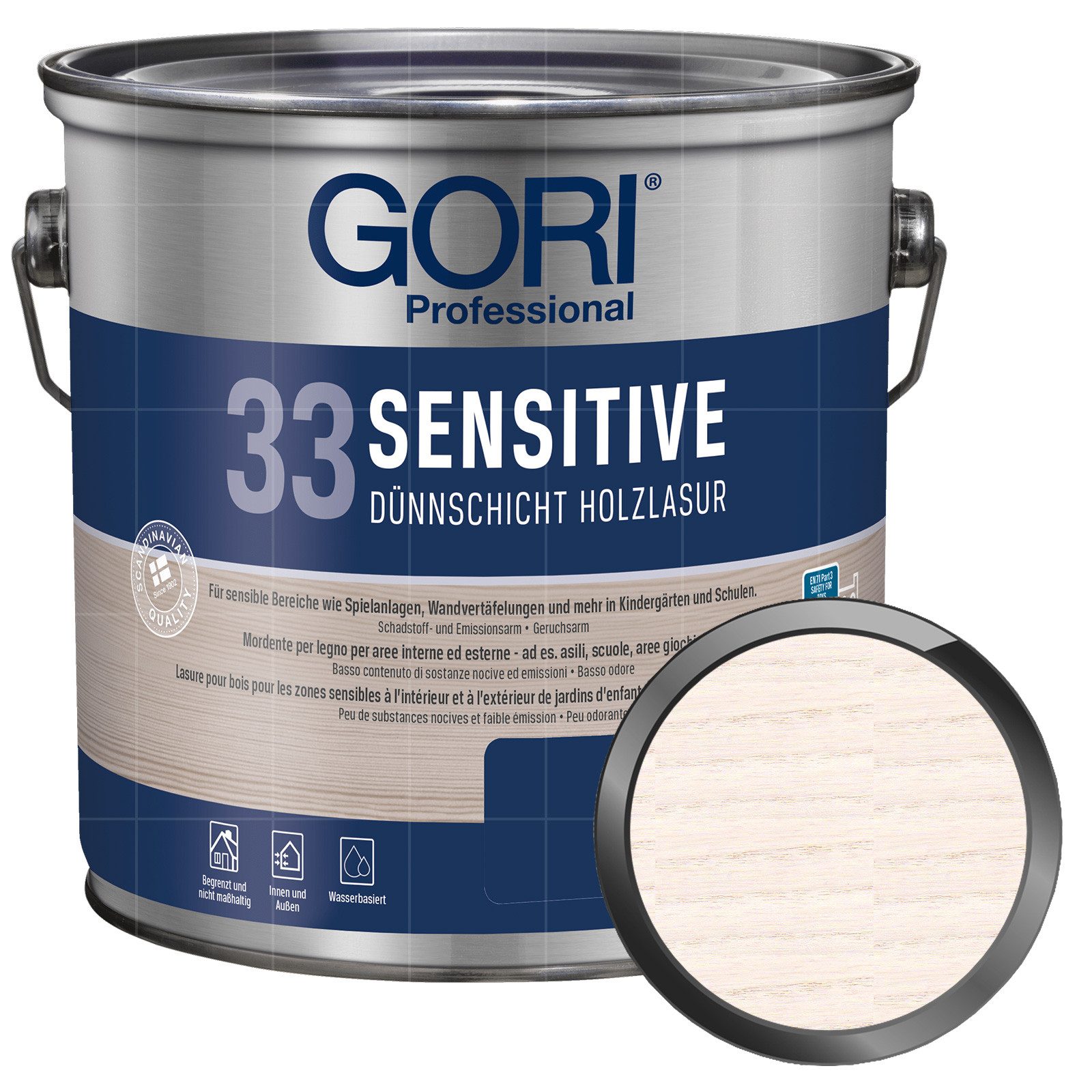 Holzschutzlasur 33 Sensitive - 2.5 Ltr