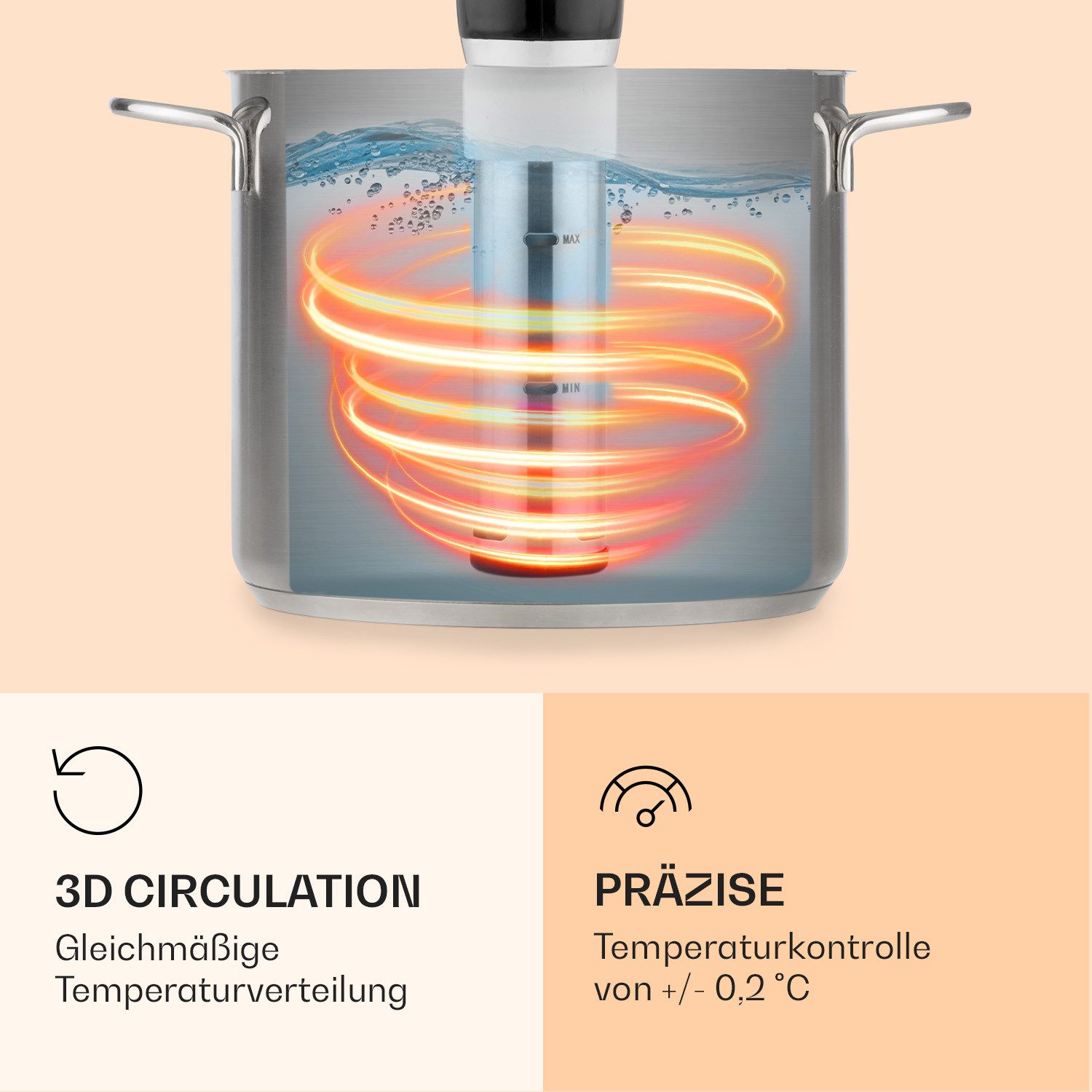Klarstein Dampfgarer Quickstick Flex, 1300 W