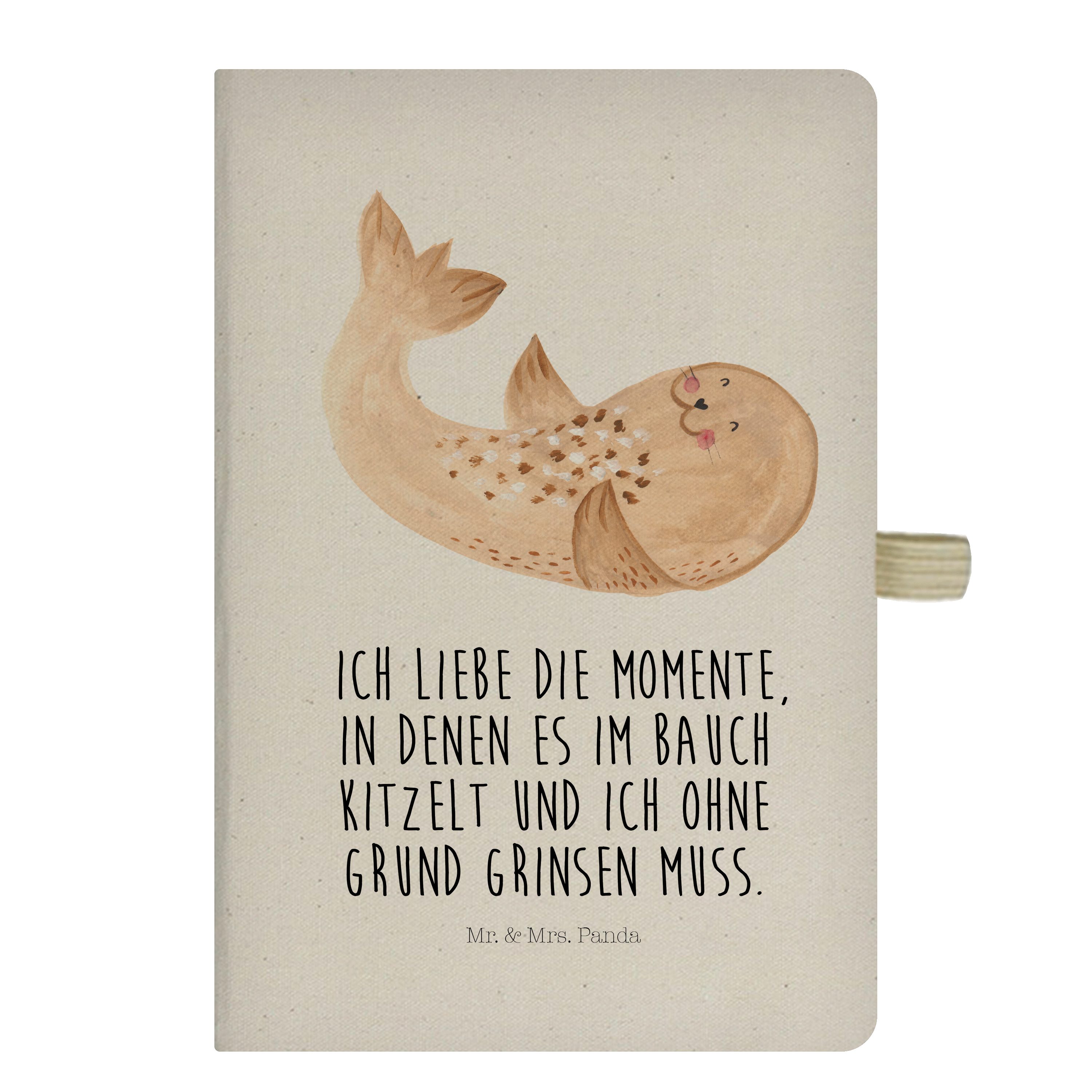 Mr. & Mrs. Panda Notizbuch »Robbe liegend Transparent Skizzenbuch