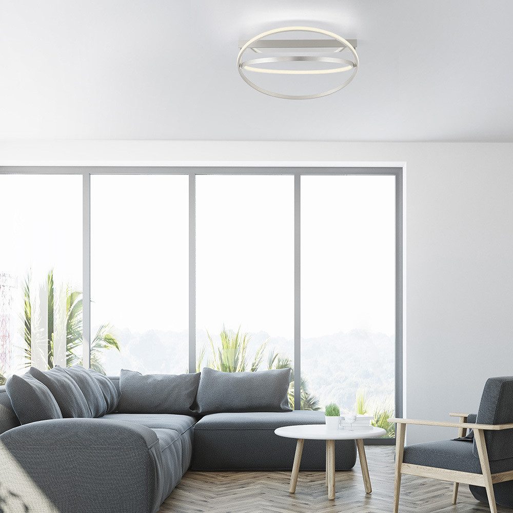 Paul Neuhaus Smarte LED-Leuchte LED Deckenleuchte Q-BELUGA Smart Home, Smart Home, RGB, Dimmfunktion, Memoryfunktion, CCT, mit Leuchtmittel, warmweiß, tageslichtweiß, Works with Alexa, APP, Fernbedienung