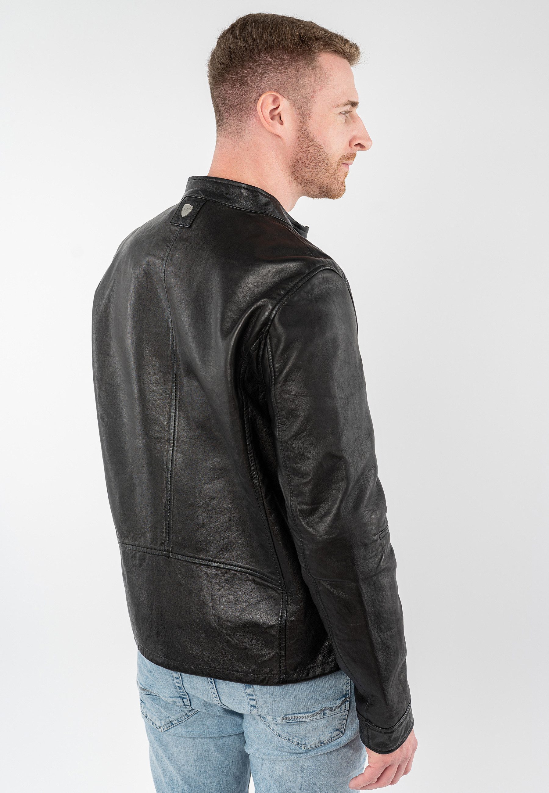 Mauritius Lederjacke MMBounto mit Stehkragen