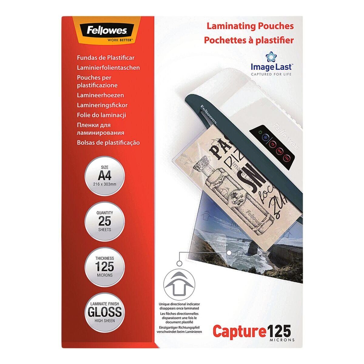 FELLOWES Laminierfolie ImageLast, A4 125 mic glänzend