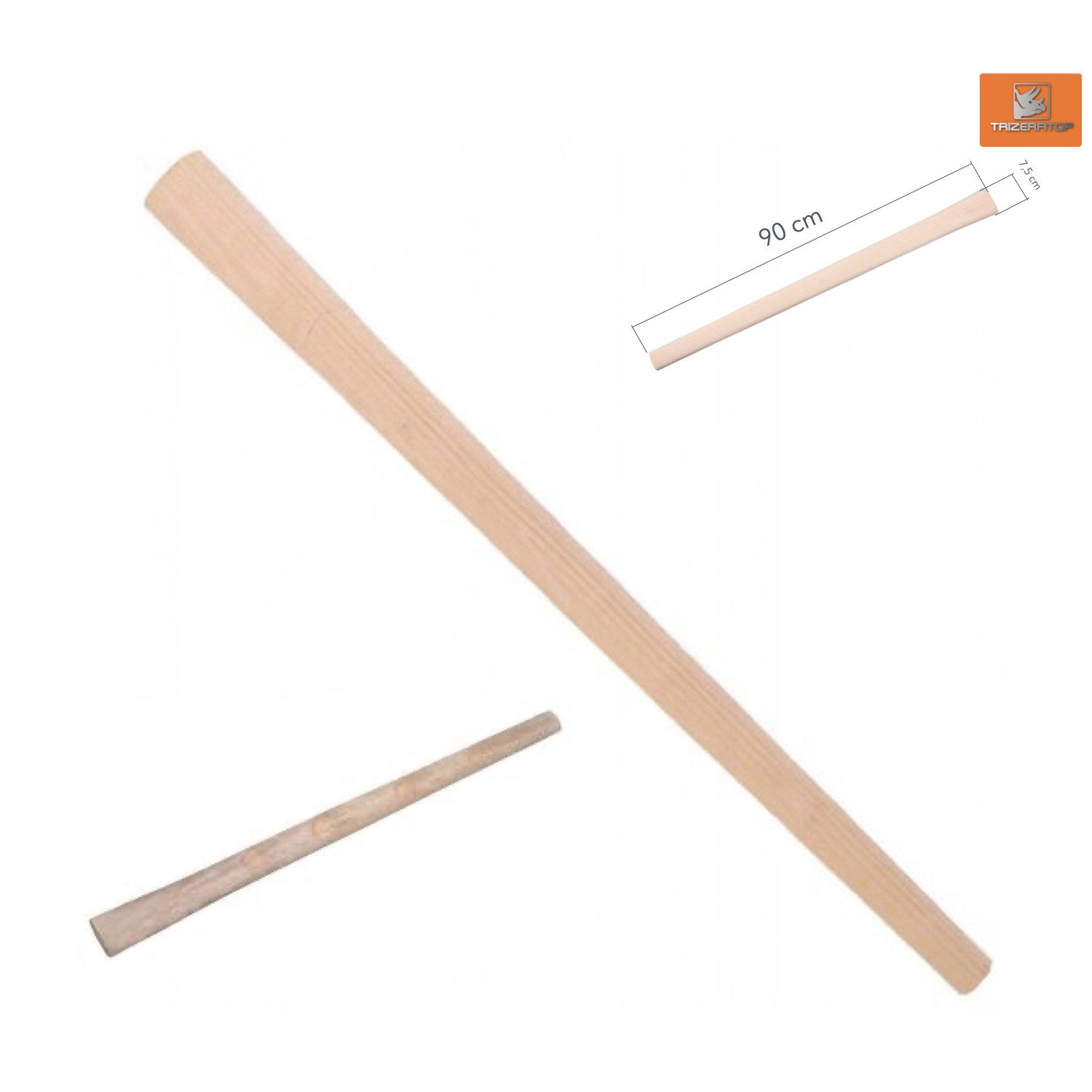TRIZERATOP Stiel Kreuzhackenstiel Spitzhackenstiel 90 cm für 2 bis 3,5kg