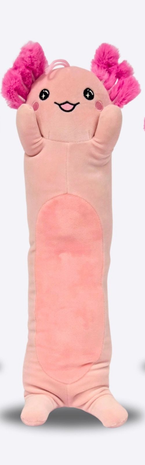 soma Kuscheltier Axolotl Kuscheltier Kissen pink 83 Plüsch Kuschelkissen Zuglufttier (Set, 1-St., Geschenk-Set), Reisekissen zum kuscheln Plüschtier Plüschtier Geschenk-Idee Kinder