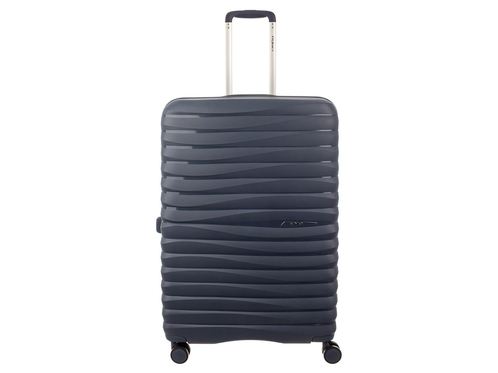 Franky Kofferset PP18 Trolley Hartschalenkoffer 3er SET Spinner Gr. L/M/S, 4 Doppelrollen Rollen, (Stück, 1 tlg., 3), Dehnfalte TSA Schloss
