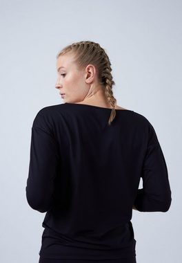 SPORTKIND Funktionsshirt Tennis 3/4 Loose Fit Shirt Mädchen & Damen schwarz