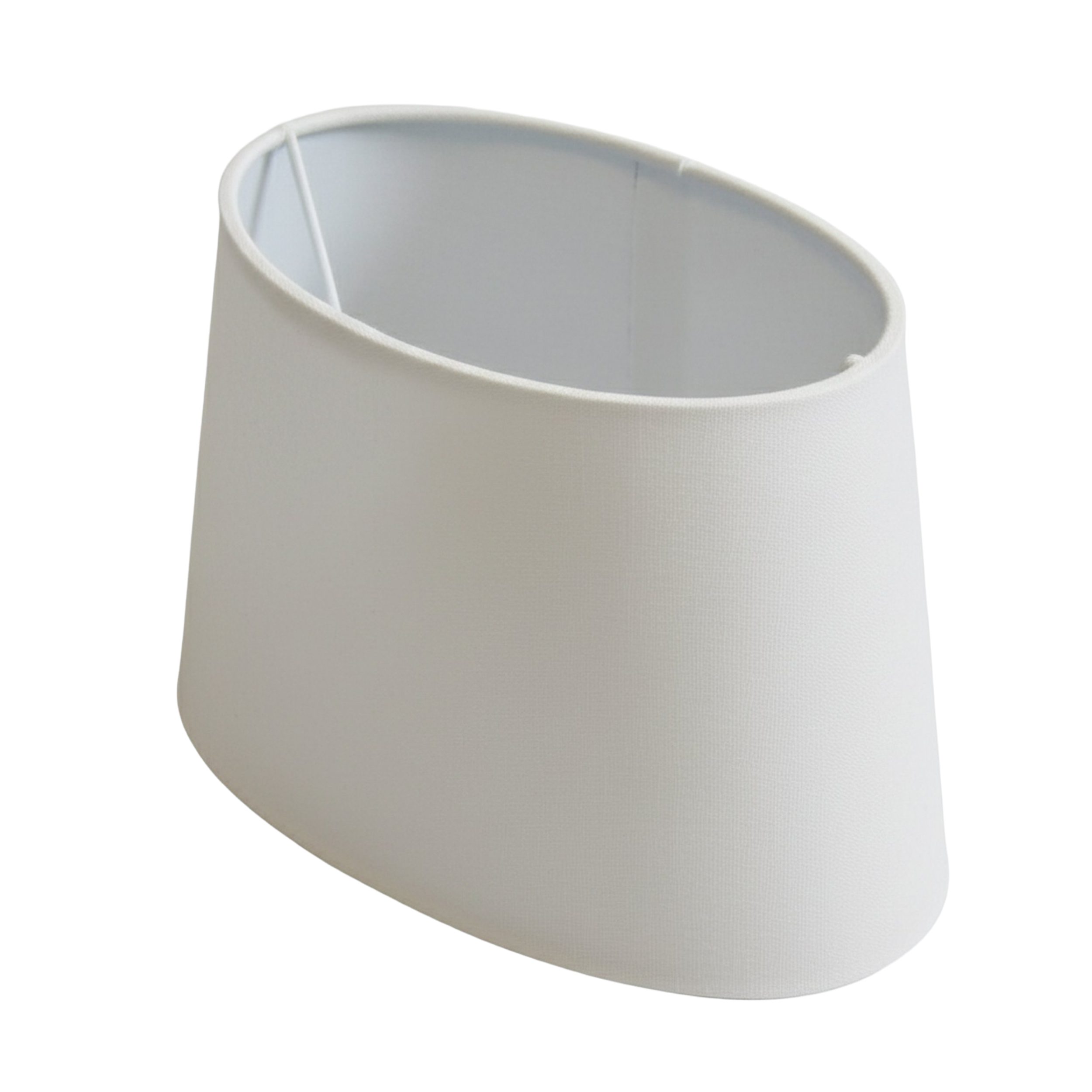 B&S Lampenschirm Lampenschirm oval Velvet weiss B:23x14/T:19x11,5/H:15cm, J günstig online kaufen