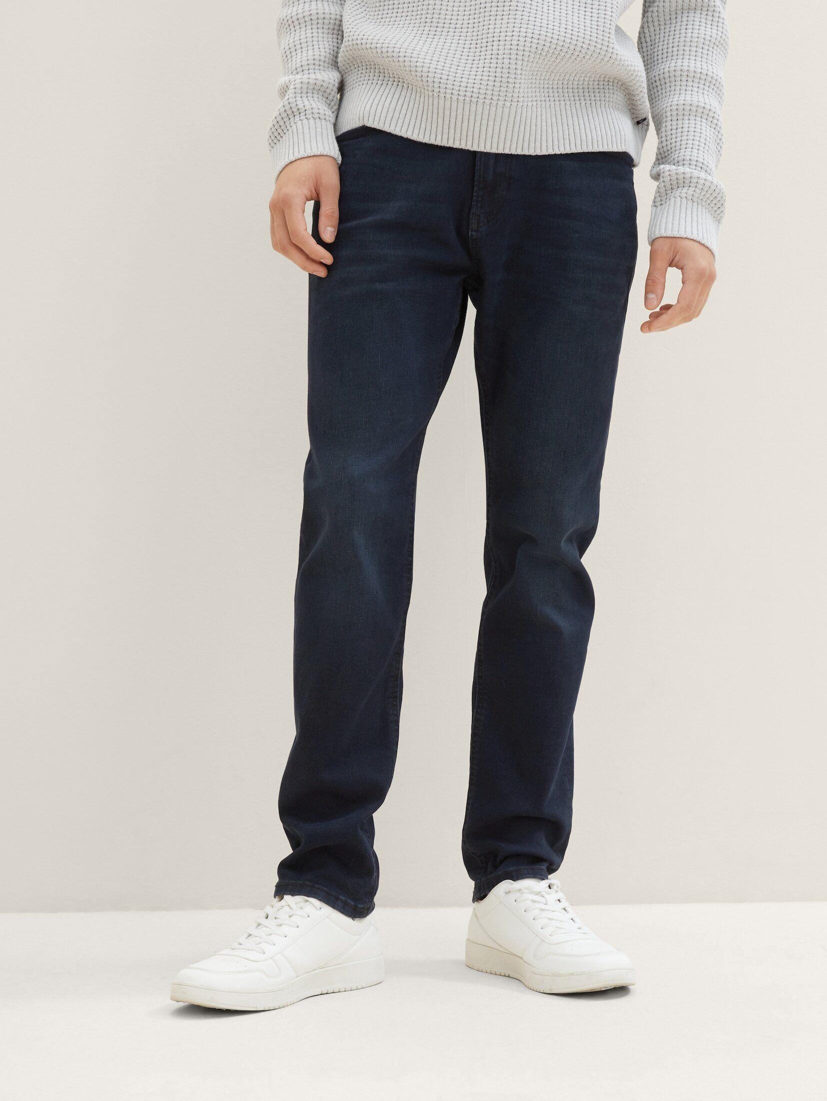 denim Slim blue TAILOR black Denim Straight-Jeans Tapered TOM Jeans