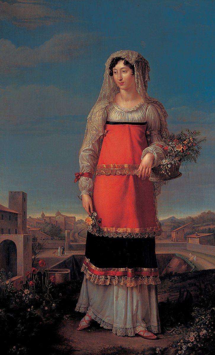 Kunstdruck Charlotte Bonaparte in peasant dress of Canino Wicar