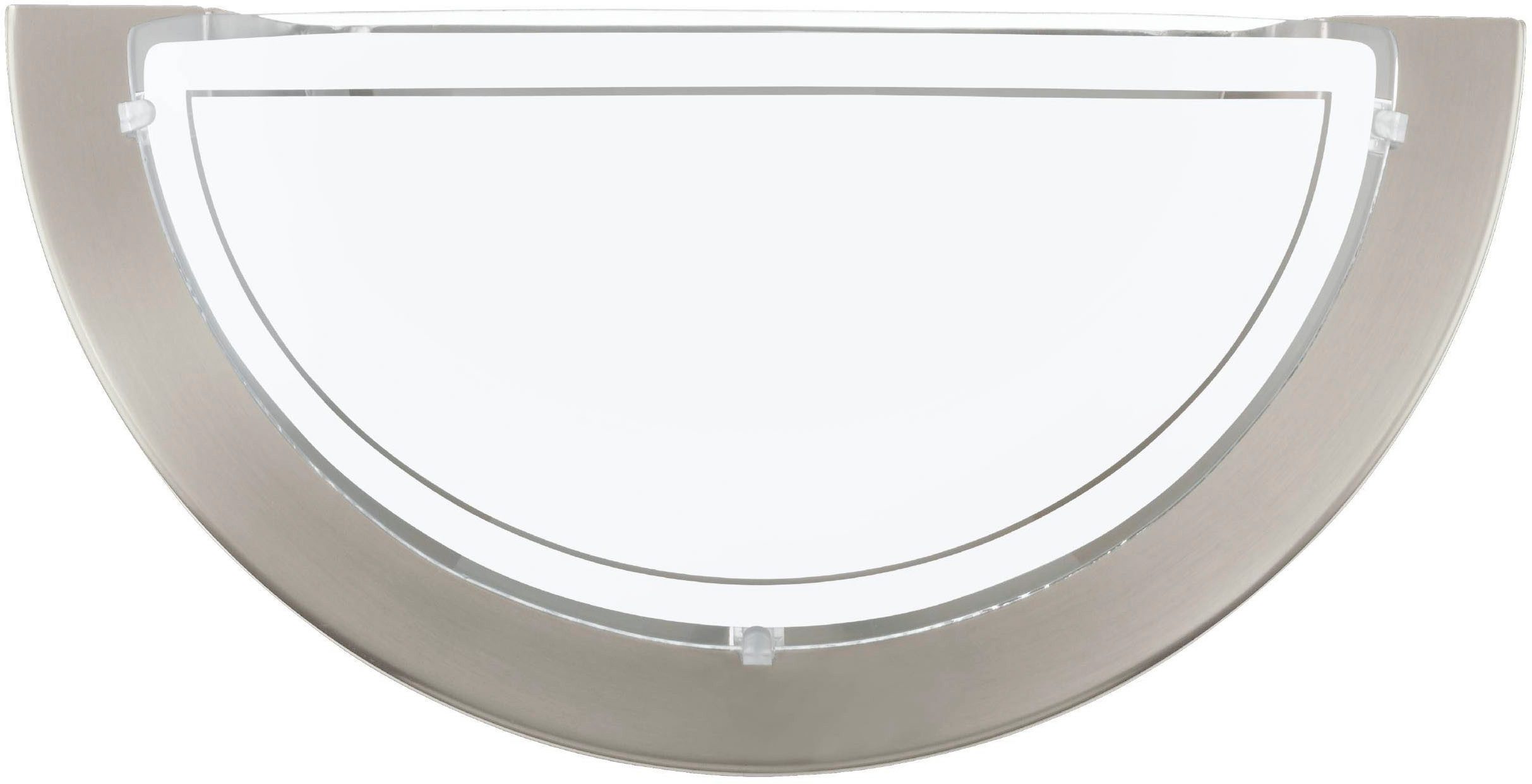 EGLO LED Wandleuchte PLANET 1 Wandlampe, Flurlampe halbrund, Silber und Wei günstig online kaufen