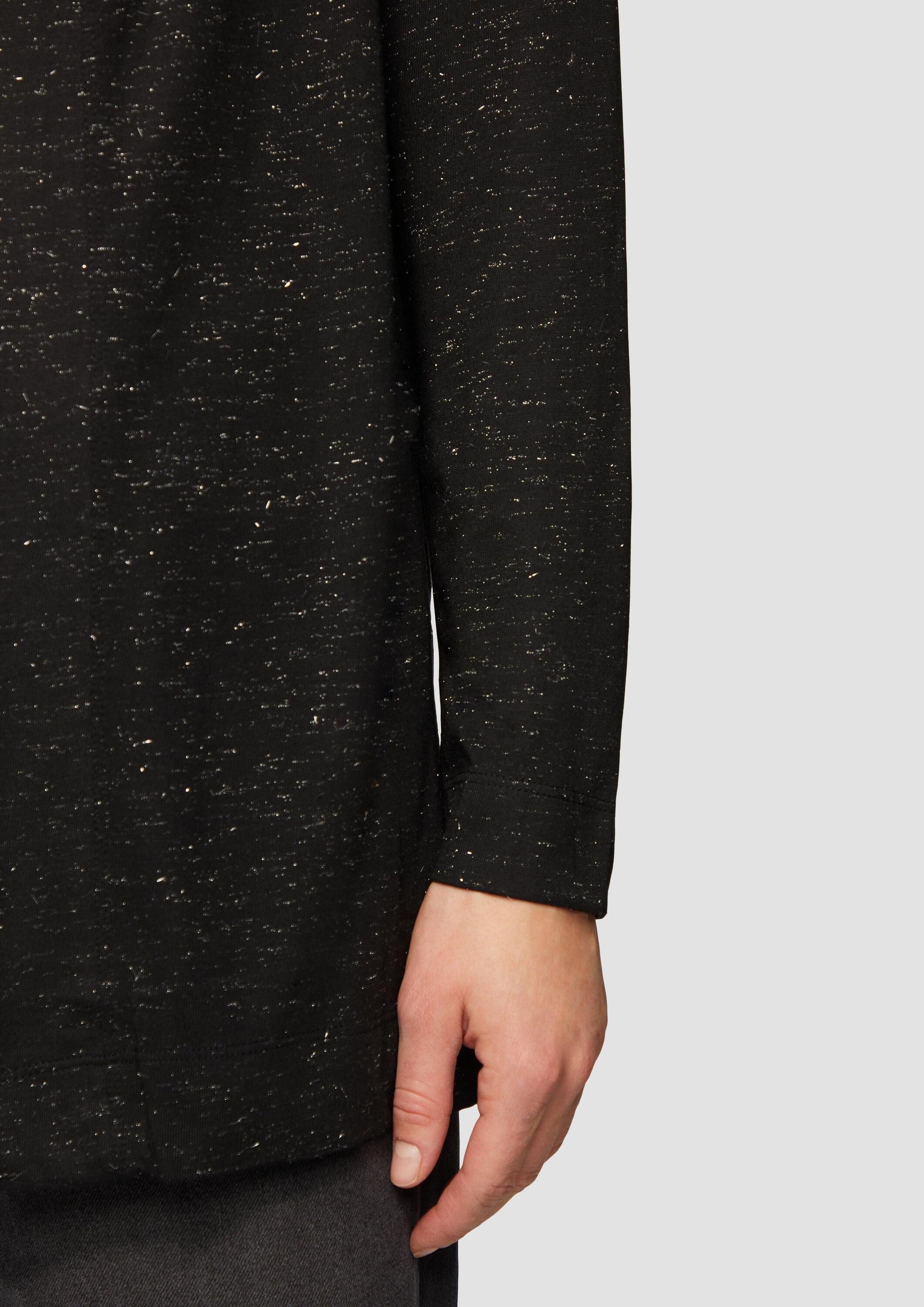 s.Oliver Cardigan Indoor-Jacke Langer Cardigan mit Glitzergarn
