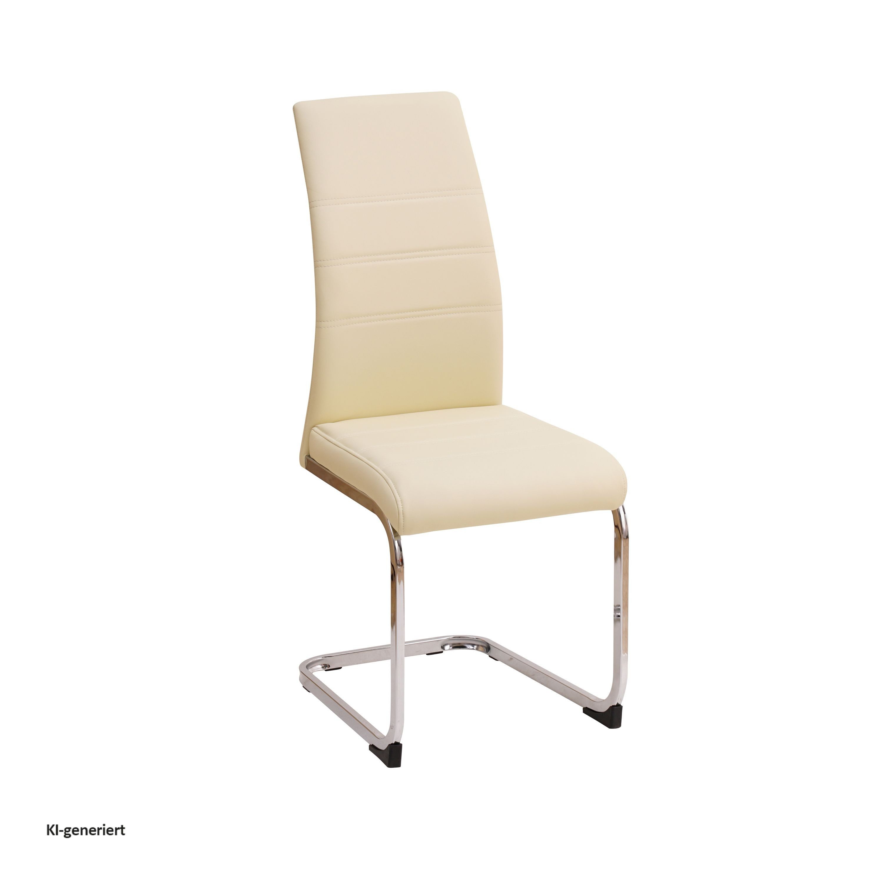 HTI-Line Freischwinger Schwingstuhl SallyC PU 4er (Set, 4 St), Freischwinger Esszimmerstuhl Kunstleder – Bild 4 von 4