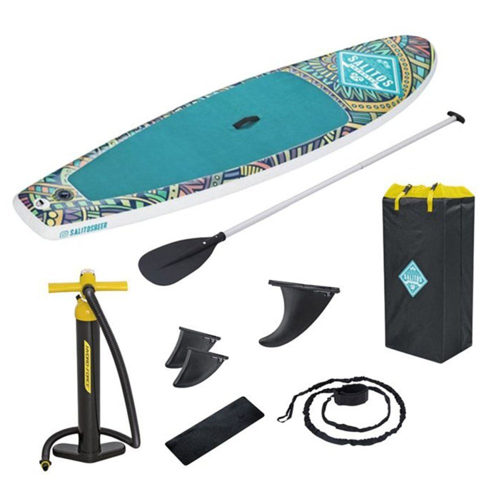 SALITOS SUP-Board Stand-Up-Paddle-Board Türkis SUP Tasche) Komplettset (inkl