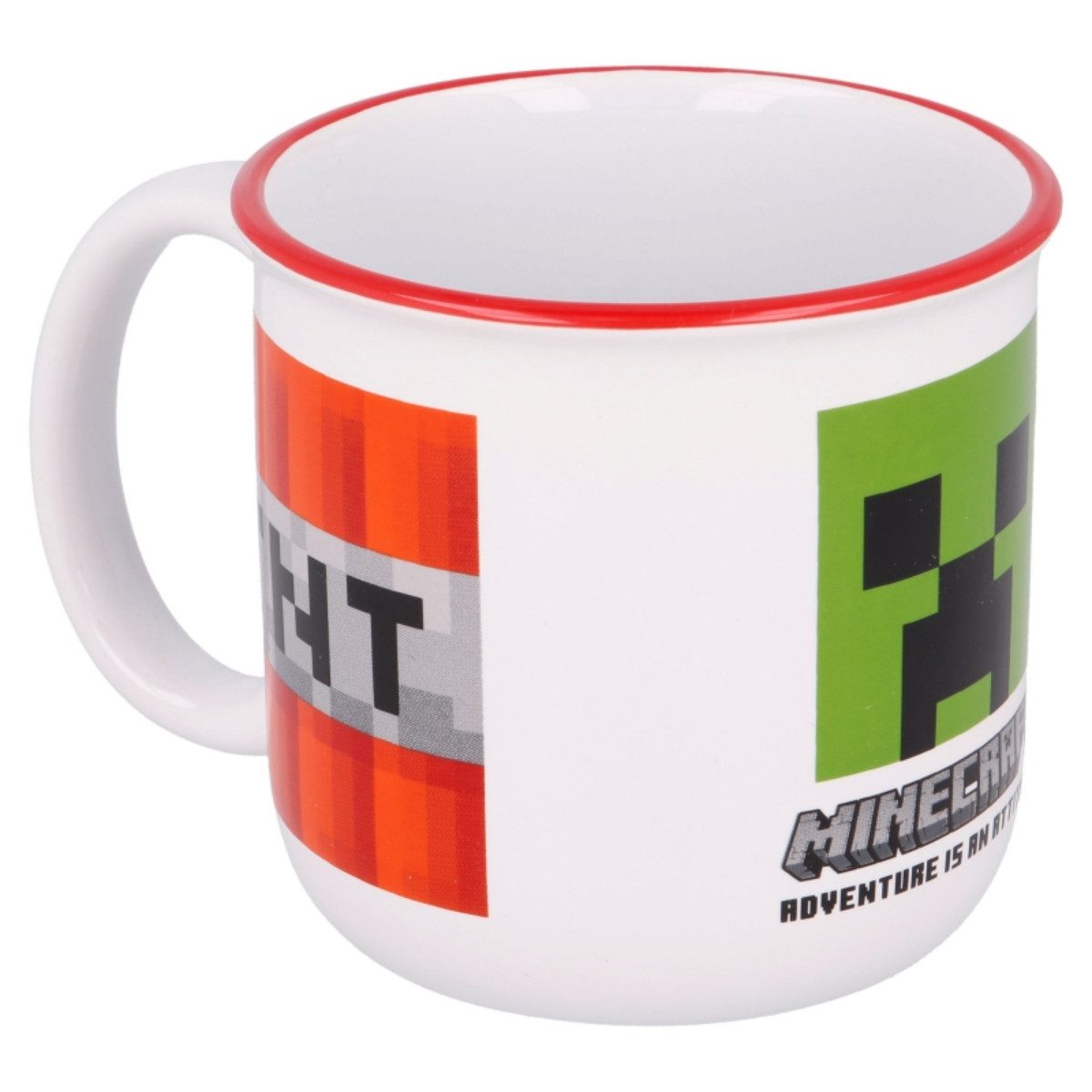 Minecraft Tasse Kaffeetasse 400 ml mit Geschenkverpackung 14 oz, Keramik