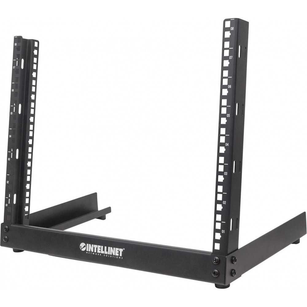 Intellinet Büromöbel-Set Intellinet 19" 2-Pfosten Laborgestell 8HE, schwarz.