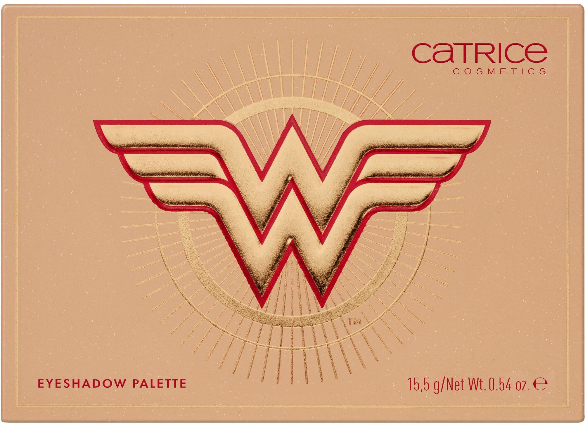 Catrice Lidschatten-Palette Wonder Woman Eyeshadow Palette, Hochpigmentiert mit matten, schimmernden und metallischen Texturen.