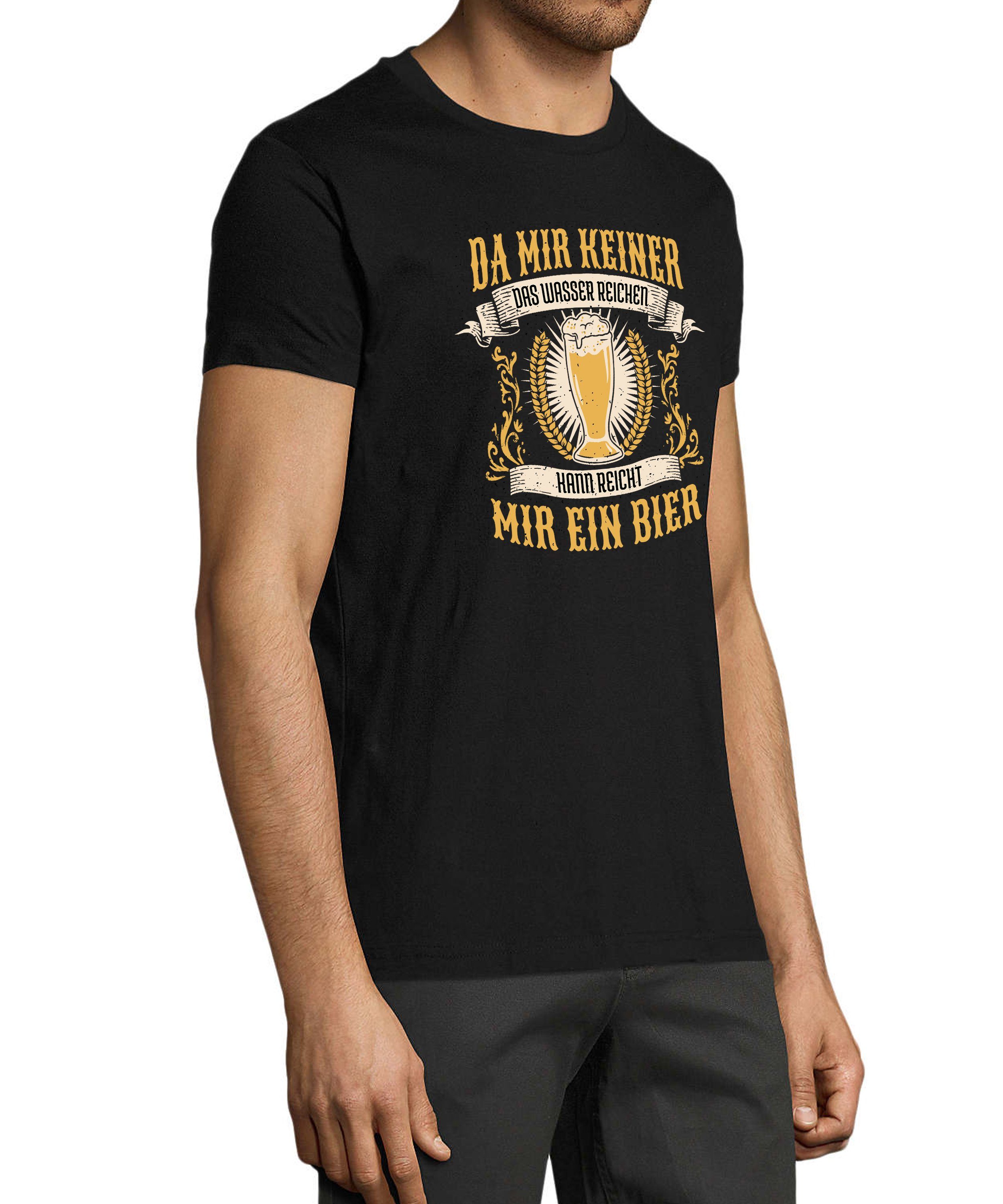 Fun Fit, schwarz Bier Baumwollshirt Trinkshirt - i308 Regular MyDesign24 reicht mit Shirt Print mir ein Herren Aufdruck T-Shirt Oktoberfest