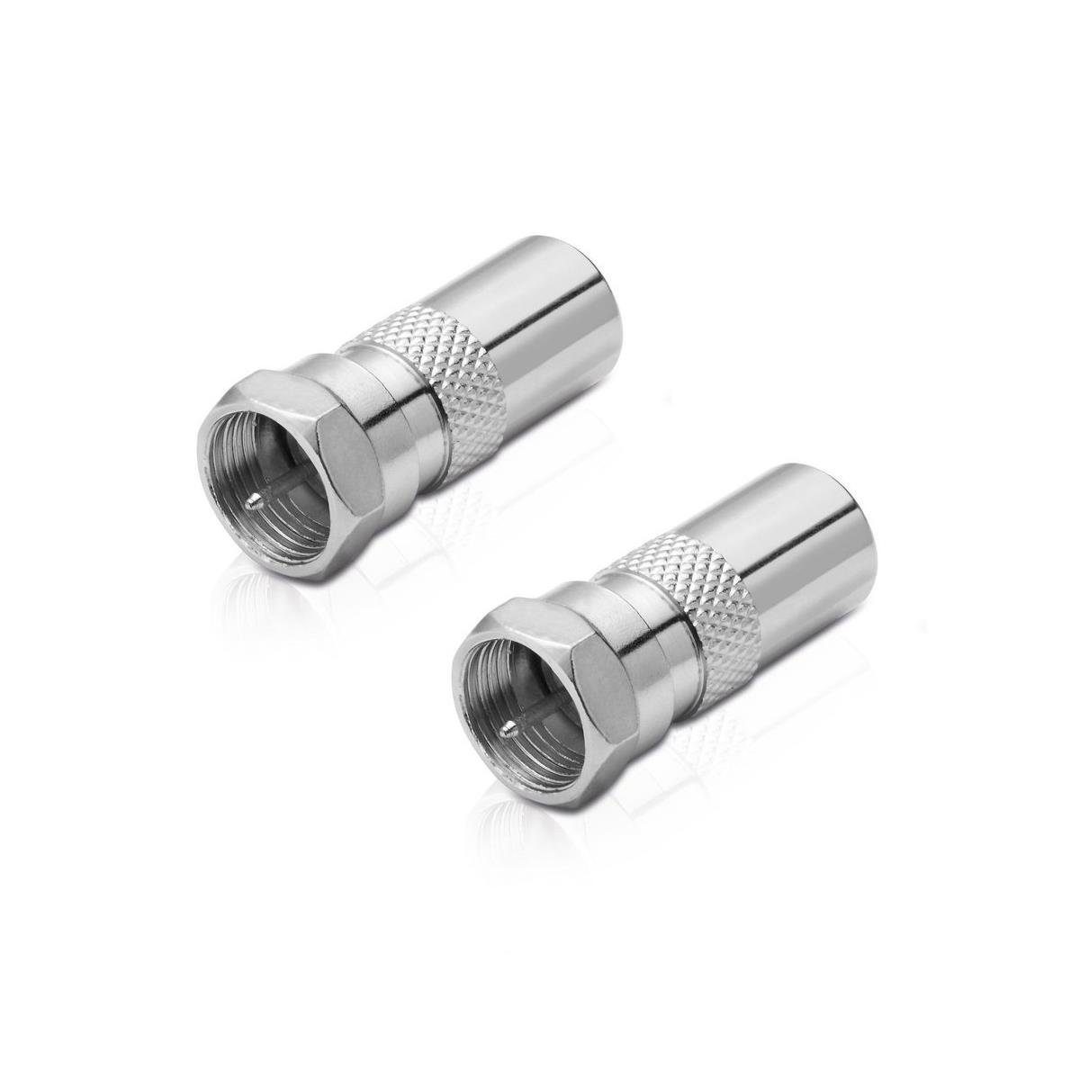 Adapter F-Stecker / IEC-Koax-Stecker (2 Stück) SAT-Kabel