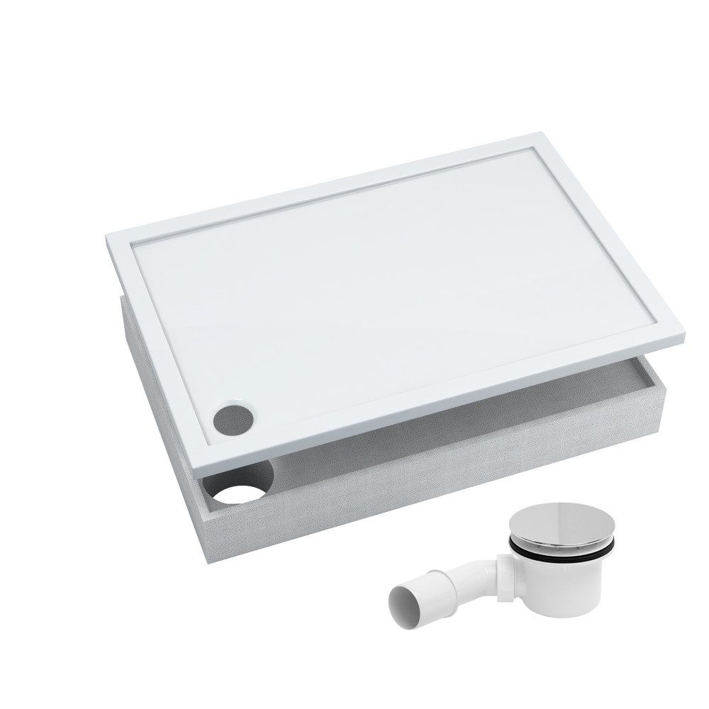 Aquabad® Duschwanne BASIC Smooth White, Rechteck, Acryl, 1-St., Duschwanne günstig online kaufen