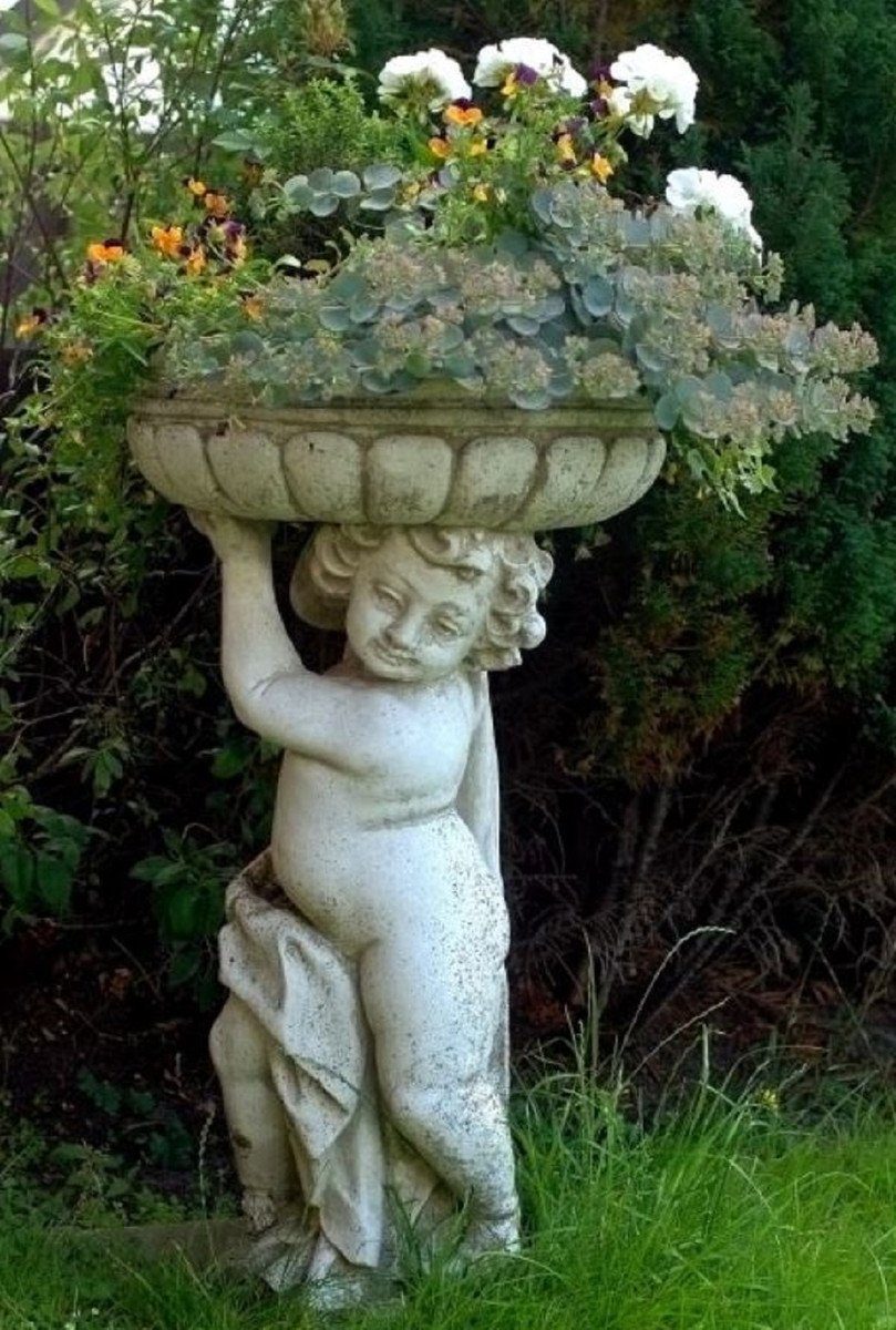 Skulptur Special! - 50 mit x - cm Ø 86 Skulptur - Blumentopf Gartendeko H. Jugendstil Padrino Casa Pflanzentopf