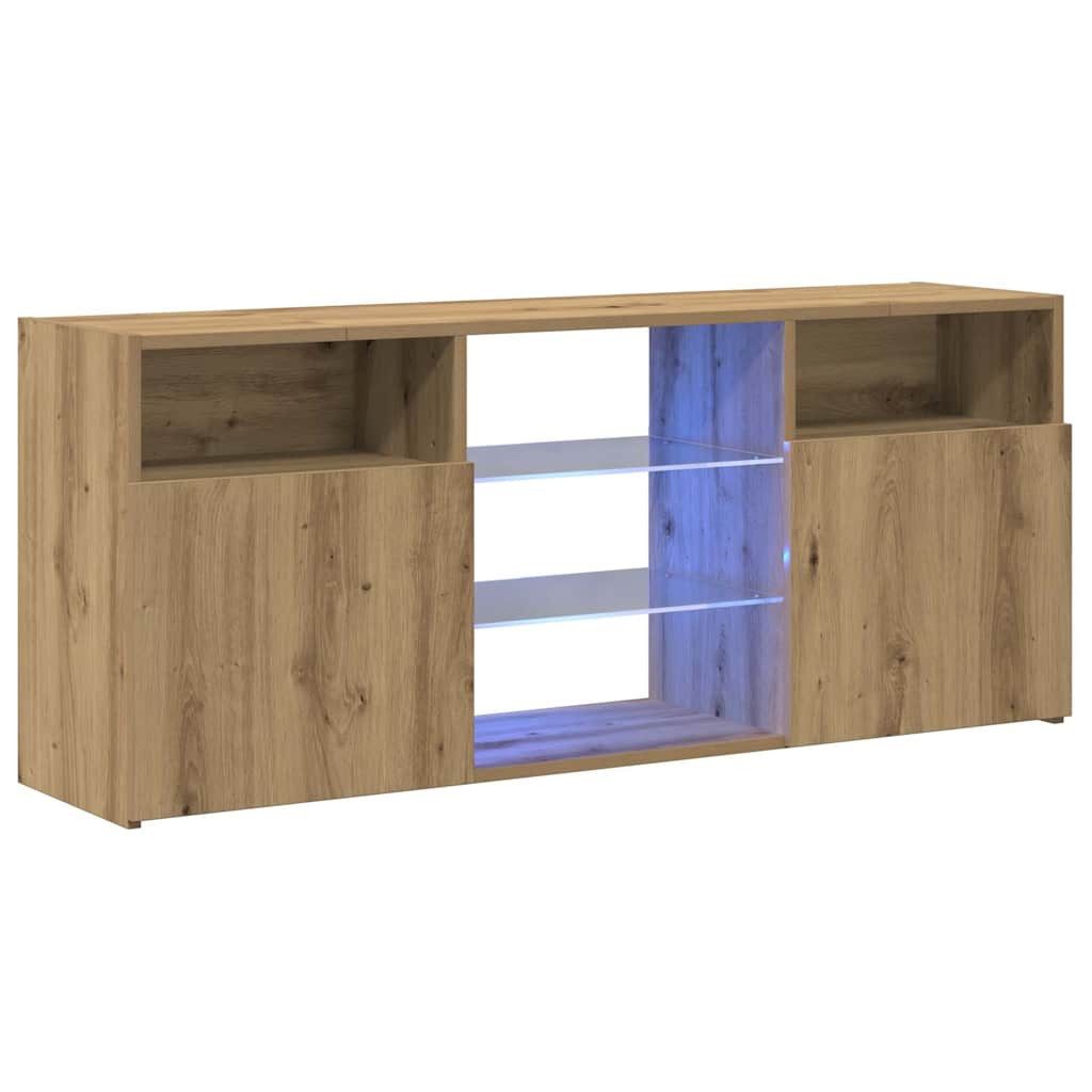 vidaXL TV-Schrank TV-Schrank mit LED-Leuchten Artisan-Eiche günstig online kaufen