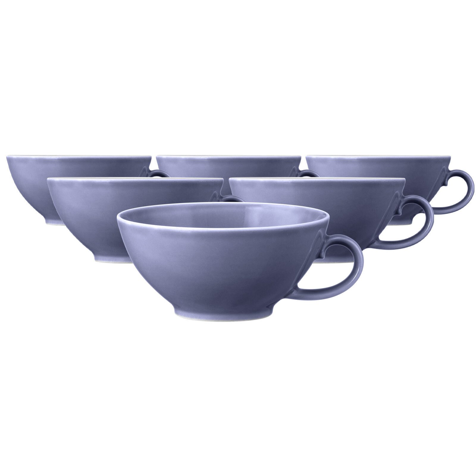Seltmann Weiden Tasse Beat Color Glaze Teetassen 140 ml 6er Set, 6-tlg., Porzellan