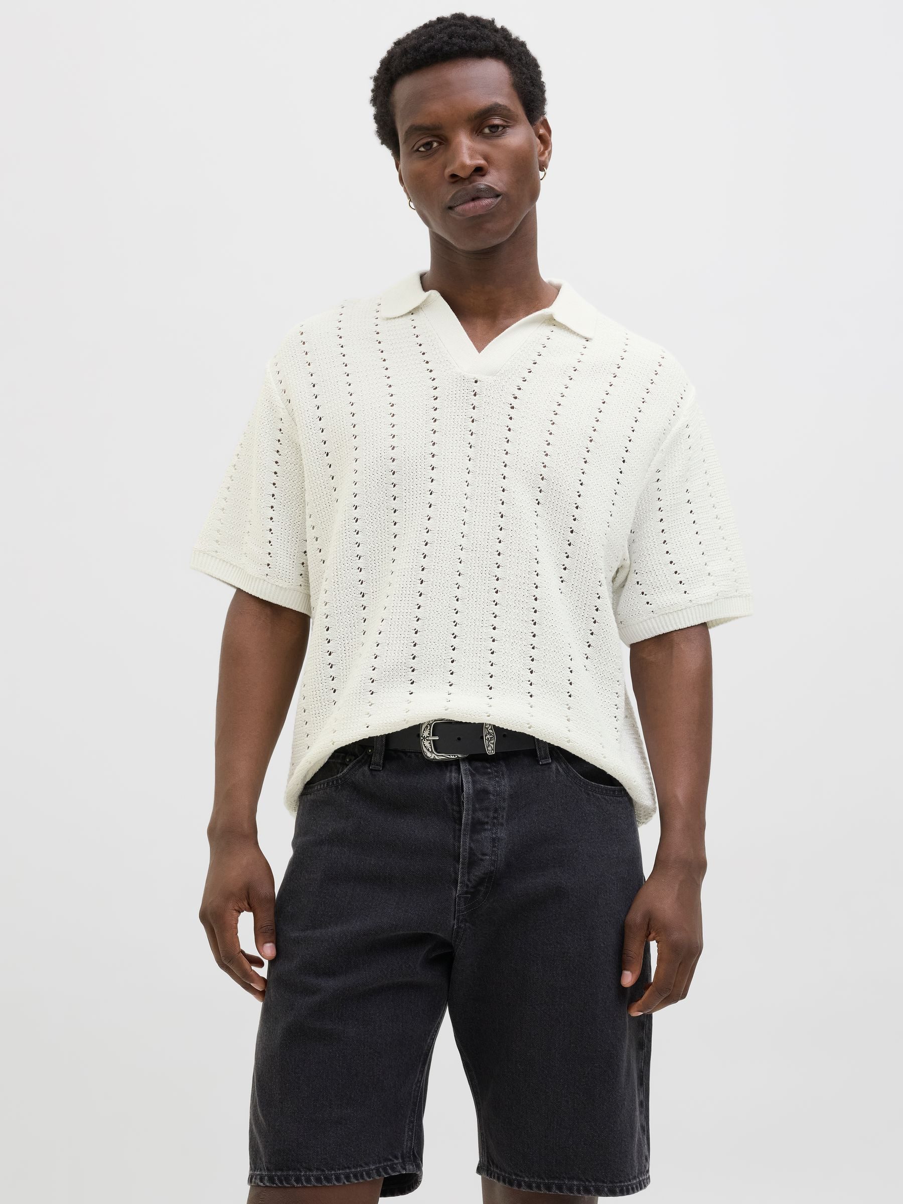Jack & Jones Poloshirt Fein Strickdesign günstig online kaufen
