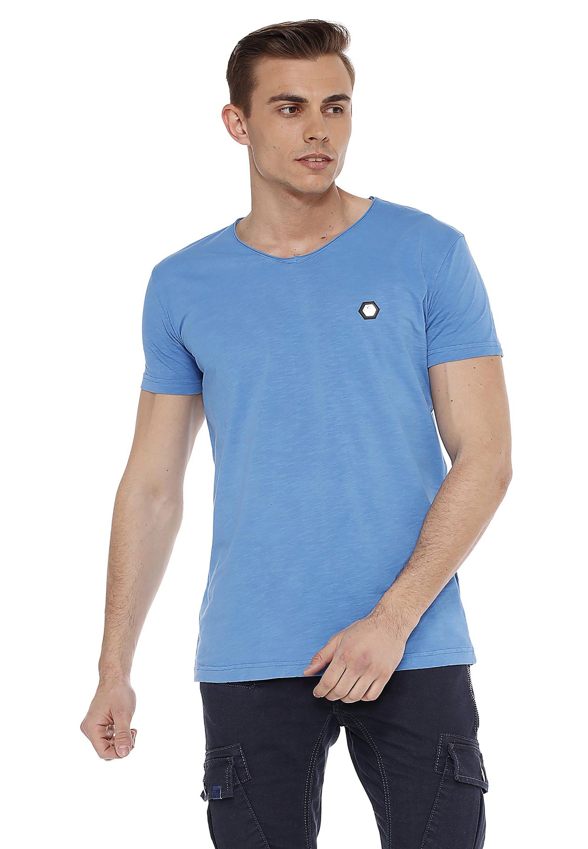 Loose-Fit im blau T-Shirt Baxx & Cipo