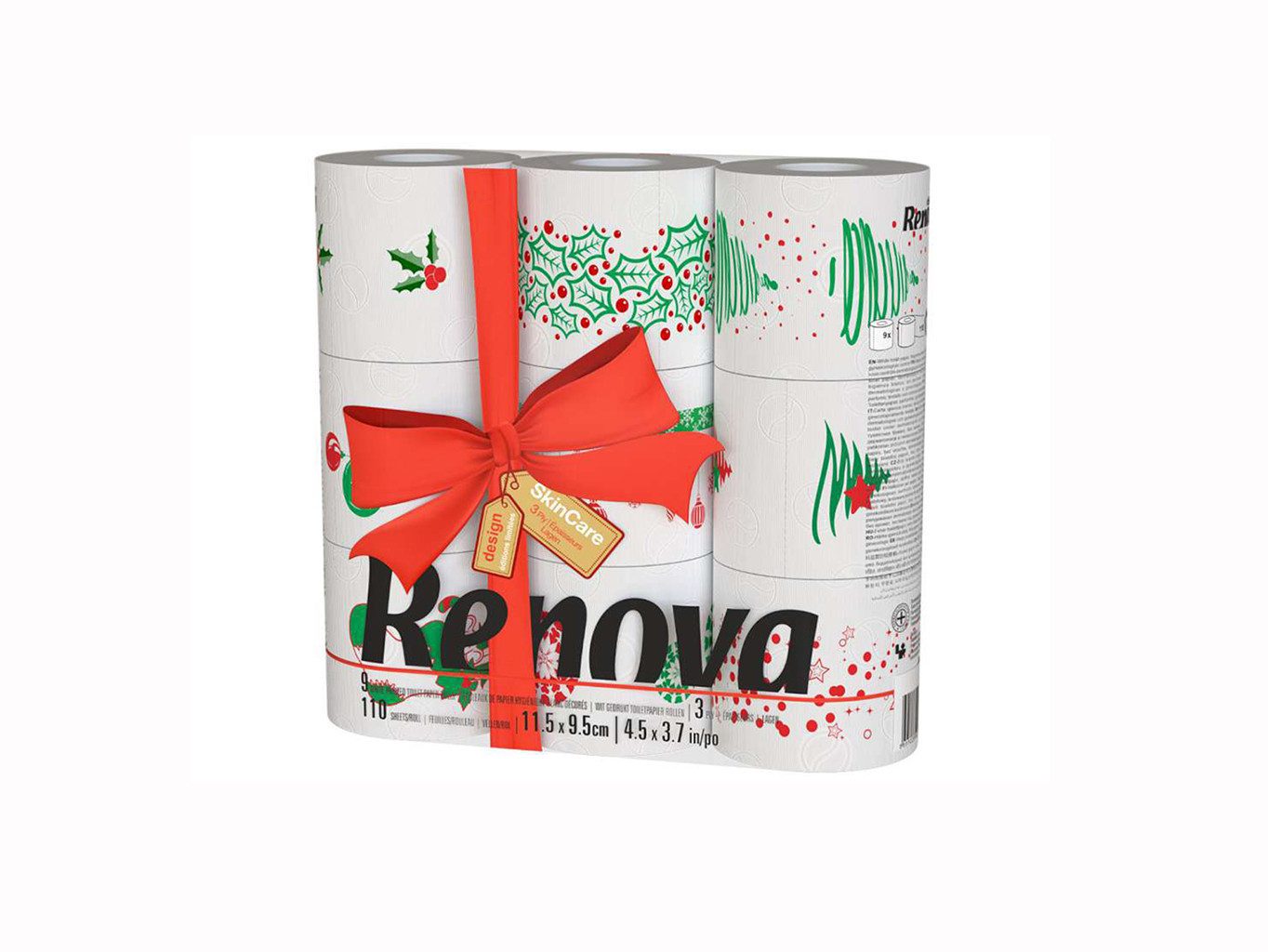 Renova Toilettenpapier Weihnachts-Edition (Packung 9-St), bedruckt