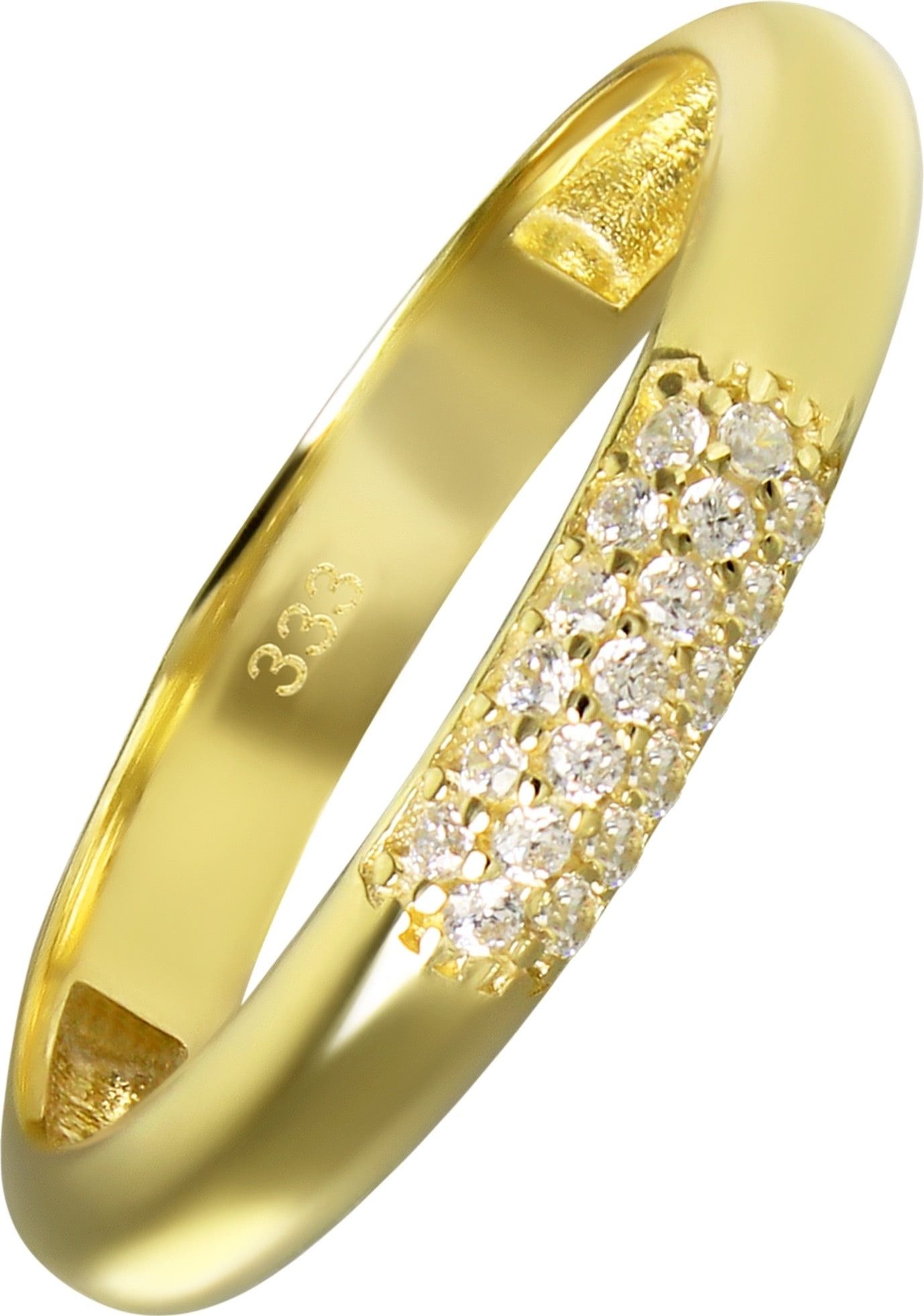 Balia Goldring Balia Damen Ring aus 333 Gelbgold (Fingerring), Damen Ring 3 reihig Zirkonia, 58 (18,5), Gold 333, Farbe: gold