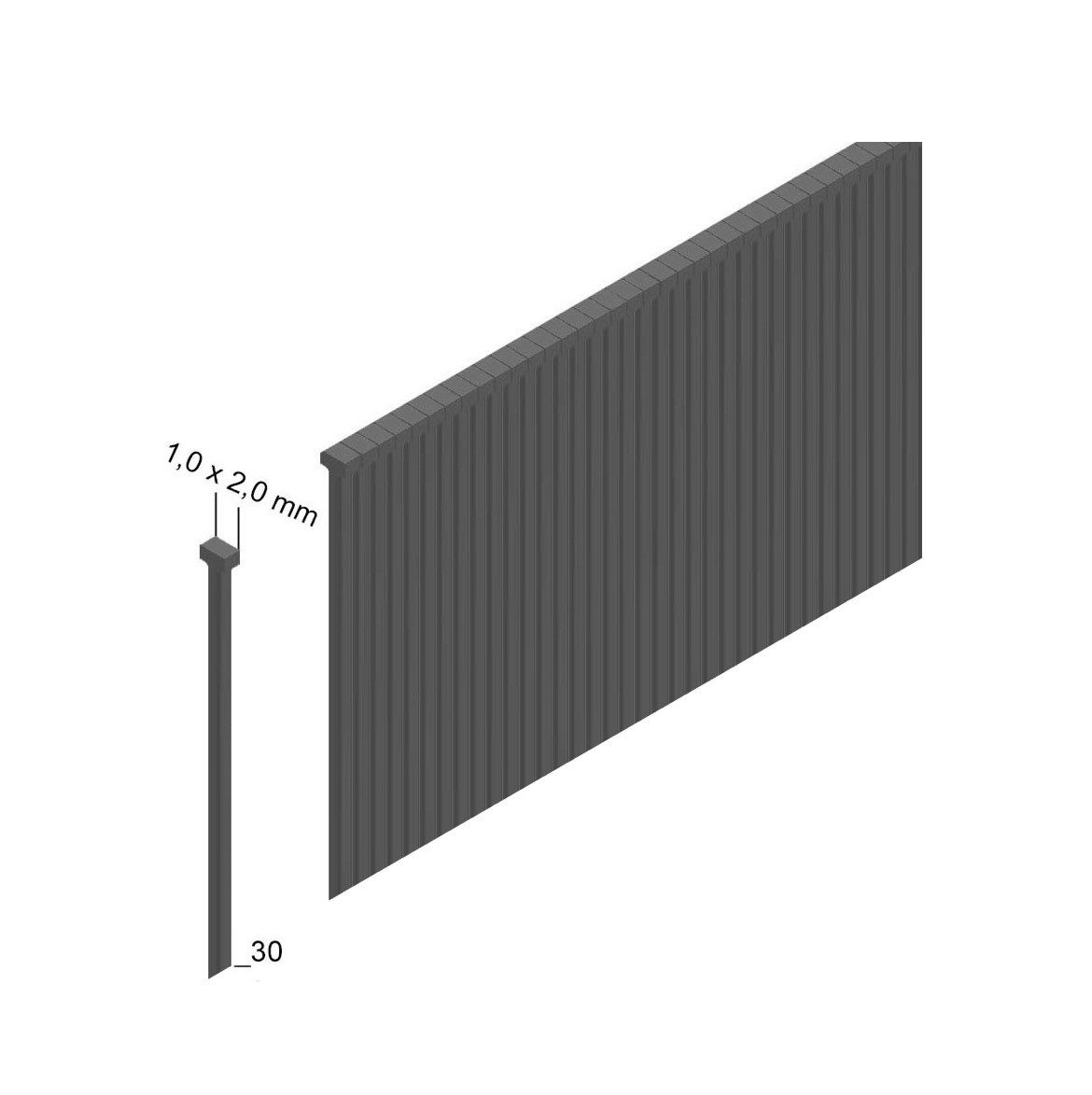 Prebena Stauchkopfnagel J 30 CNKHA Stauchkopfnägel Brads 30mm 5000 Stück - aus verzinktem Sta