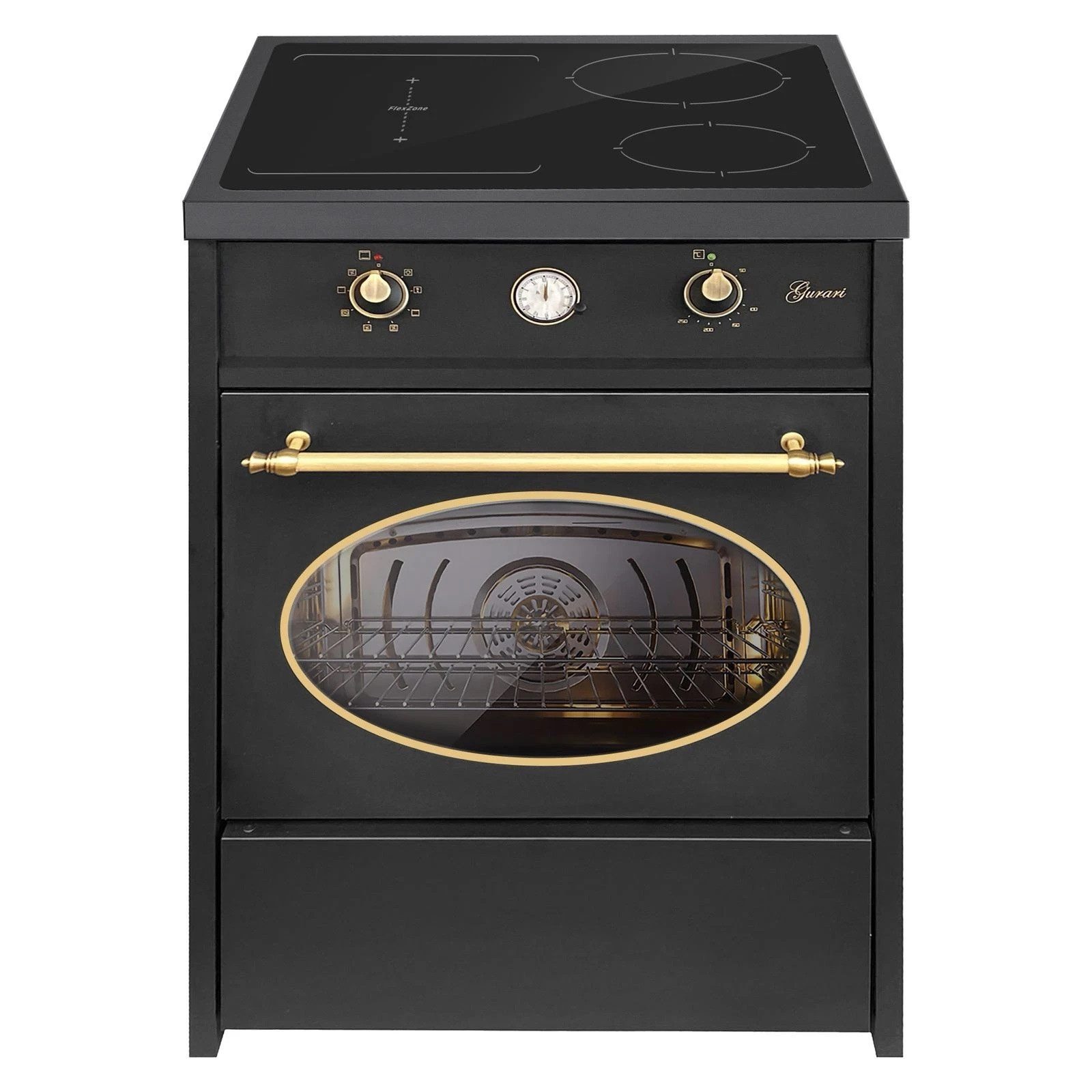 GURARI Induktions-Standherd GCH E 612 BL RETRO, Retro Induktions Standherd 60 cm/ Range Coocker / 60 L