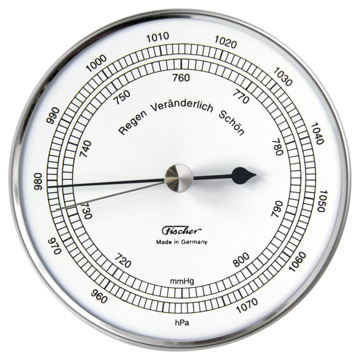 Fischer Barometer Barometer, Edelstahl Innenwetterstation