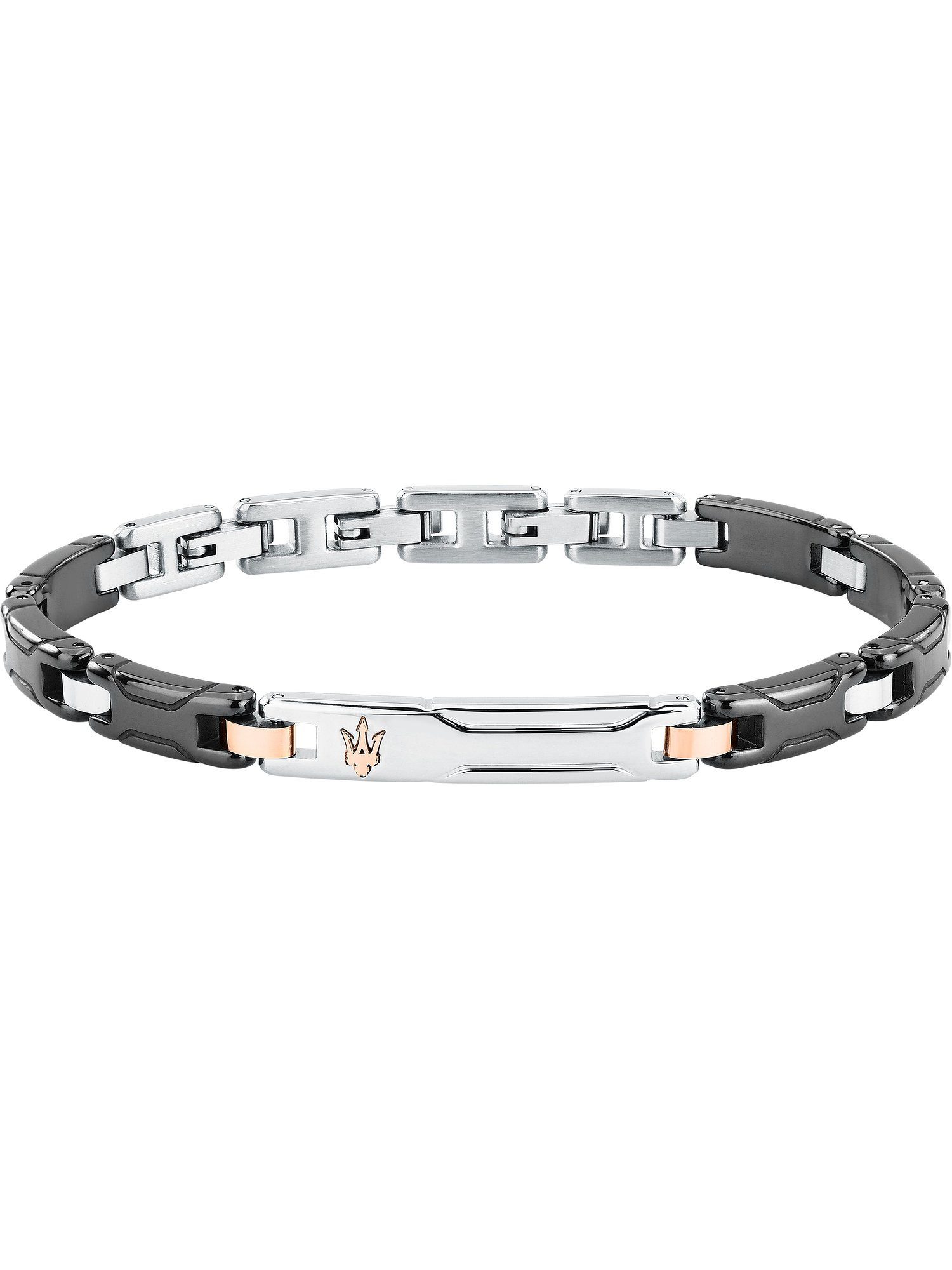 MASERATI Edelstahlarmband Maserati Herren-Armband Stahl, Keramik