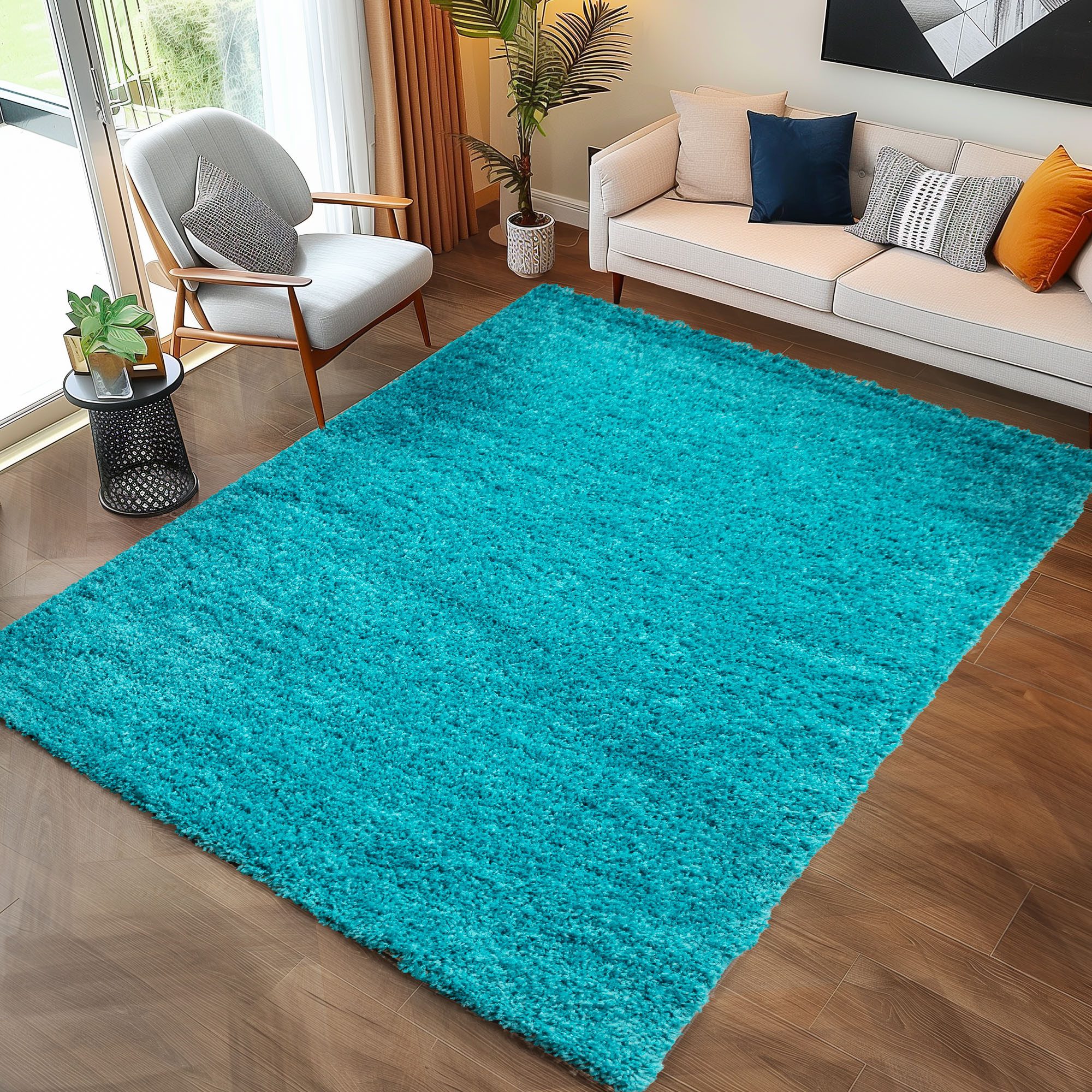 Carpettex Hochflor-Teppich Unicolor - Einfarbig, Läufer, Höhe: 30 mm, Einfa günstig online kaufen