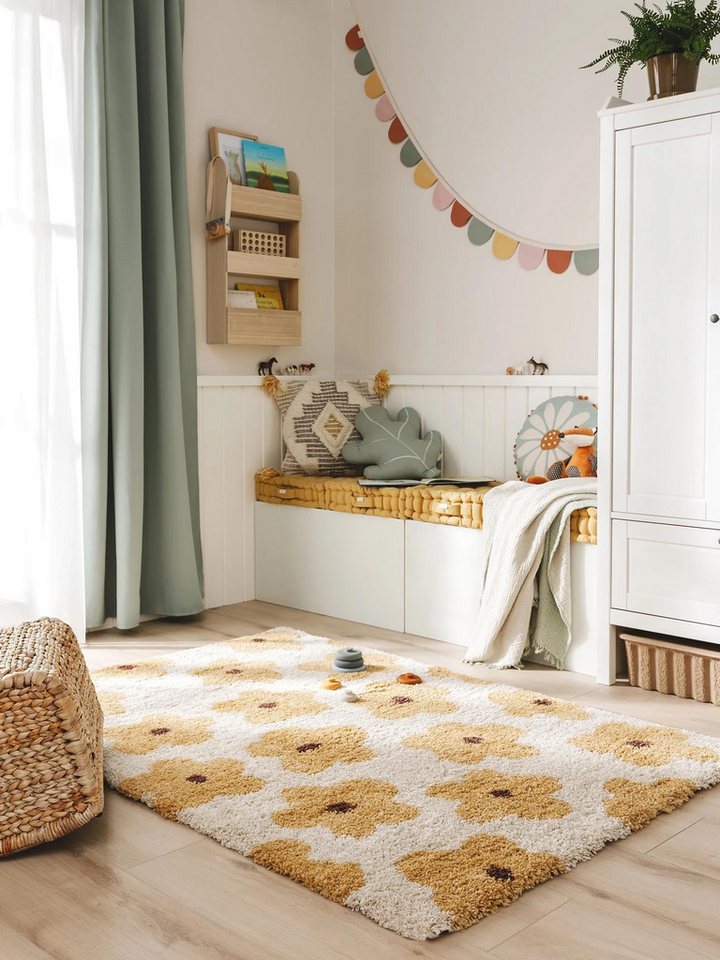 benuta Kinderteppich Gobi, rechteckig, Höhe: 21 mm, Teppich Wohnzimmer, Schlafzimmer, Esszimmer, Flur, Kunstfaser, Cozy