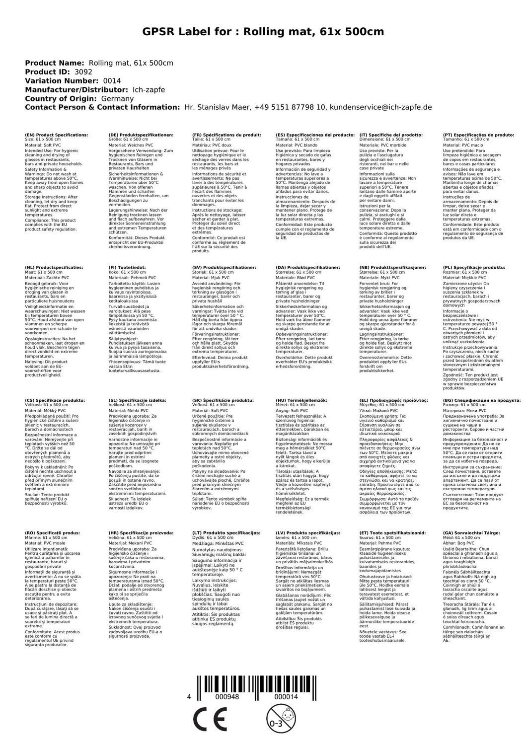 ich-zapfe Küchenspüle Rollmatte, rollmatte schwarz. grün. rot. transparent:rot