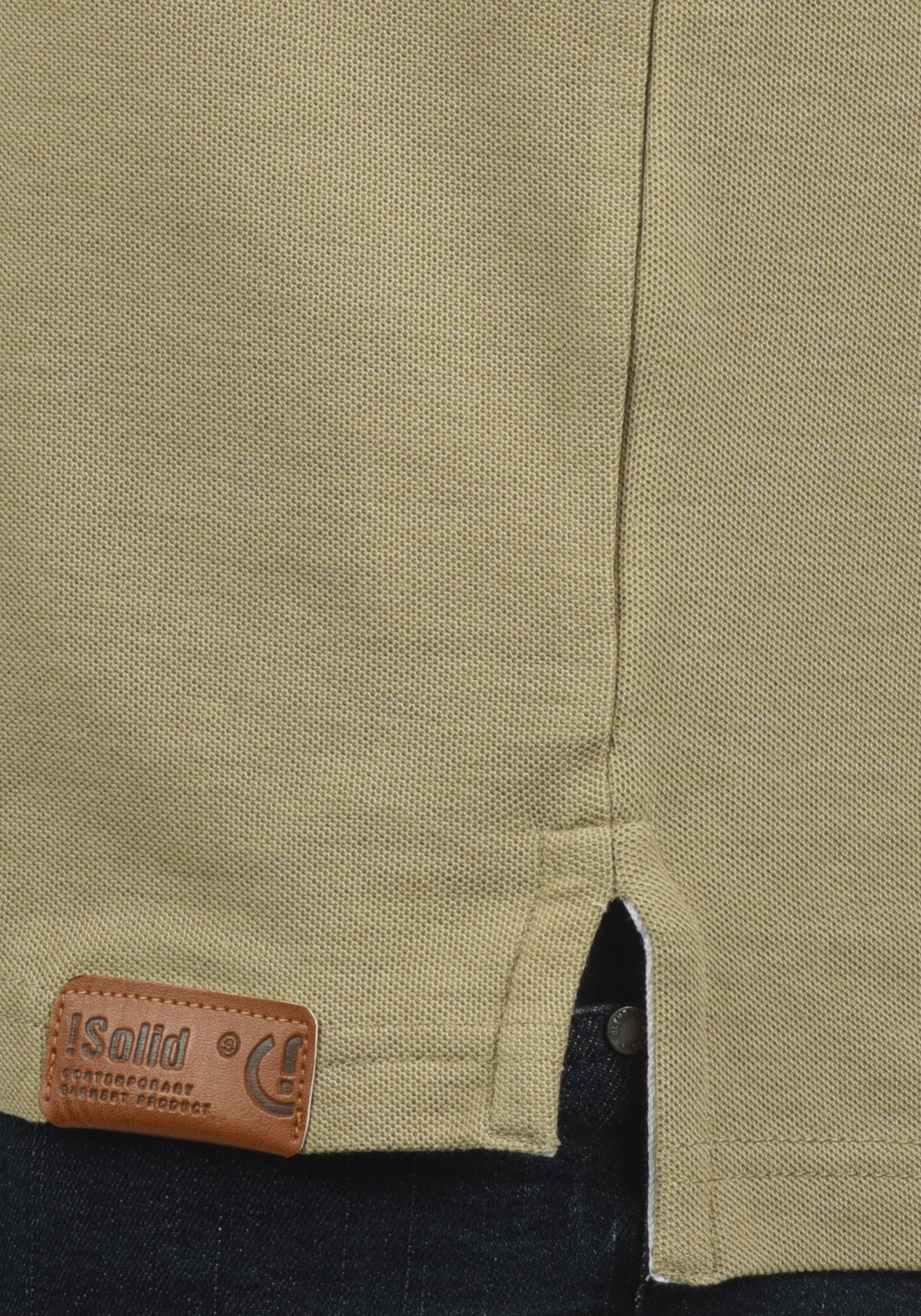Solid Poloshirt mit (8236) Polo Grey SDTripPolo verlängerter Melange Rückenpartie