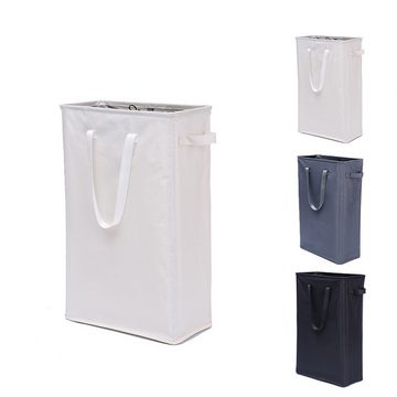 HIBNOPN Wäschesack Slim Wäschekorb, kleiner faltbarer, schmaler Wäschesack mit Griff