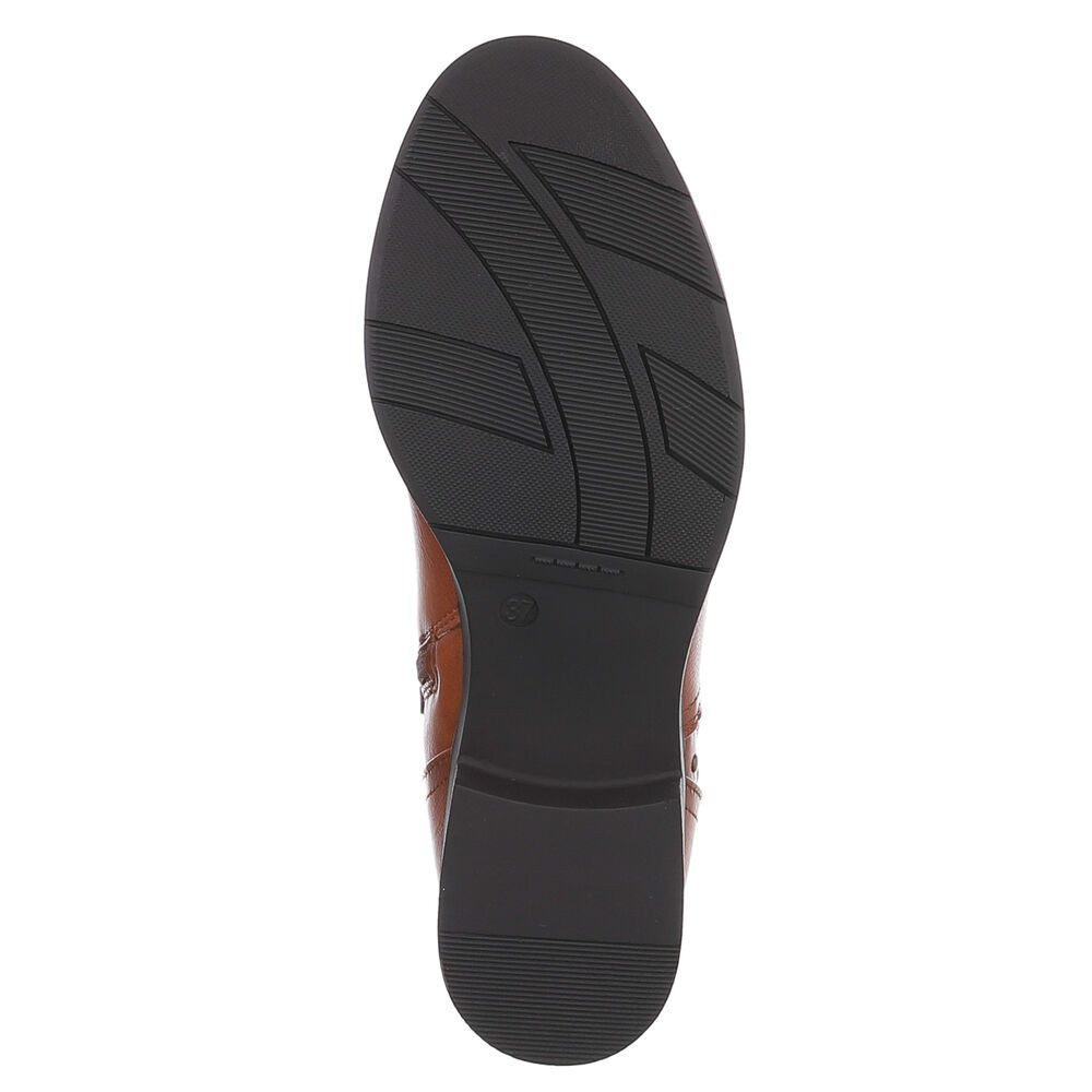 Ital-Design Elegante Chelsea-Boots für Damen mit modernen Details Stiefelette (90851856) Blockabsatz Chelsea Boots in Camel