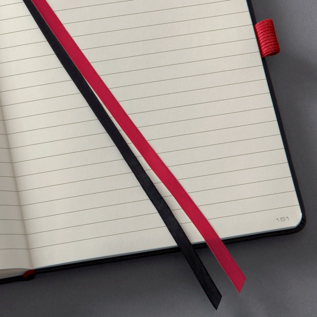 Notizbuch Notizbuch Conceptum A5 194 Seiten Hardcover liniert 80g/qm black-red