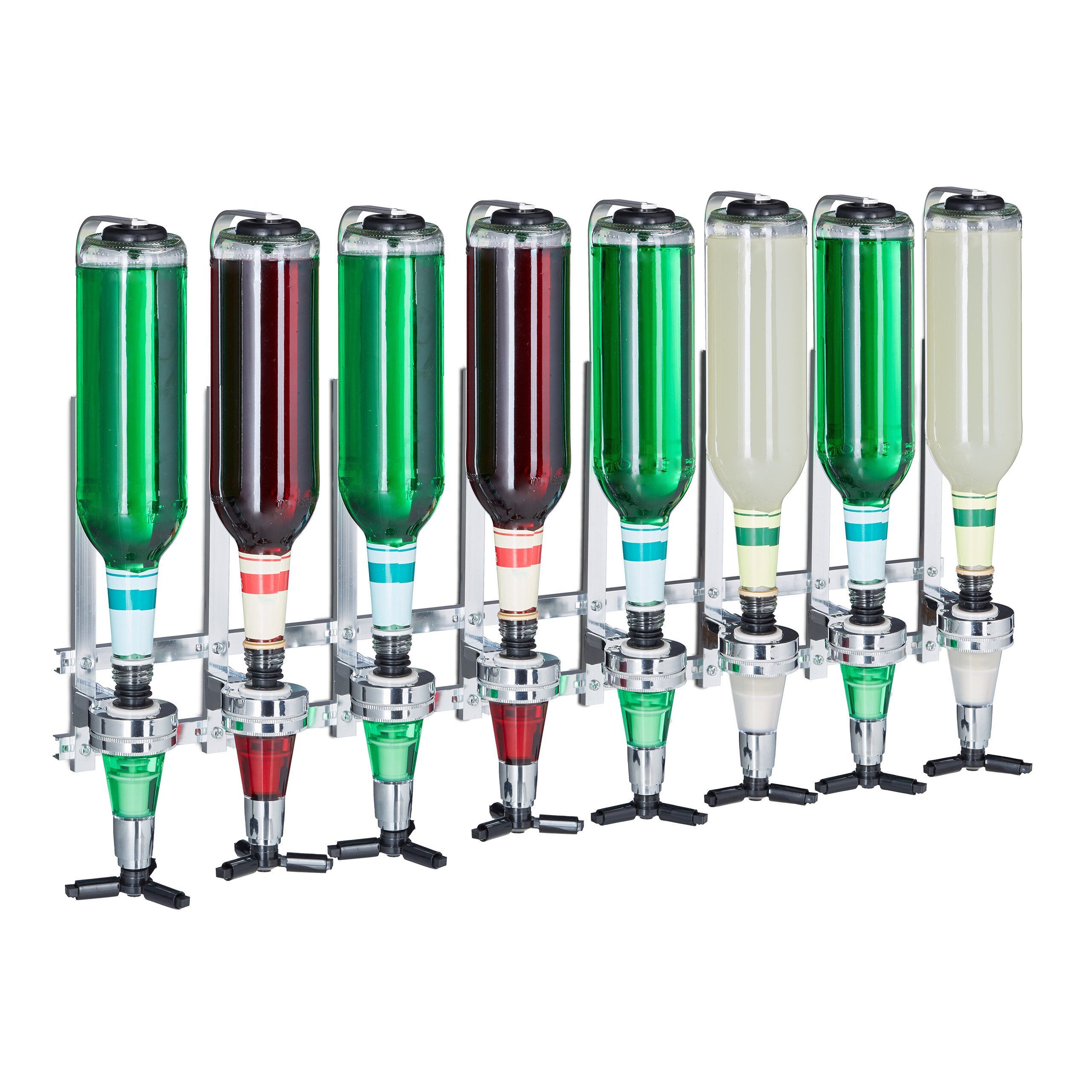 relaxdays Bar-Butler Barbutler Wand 8 Flaschen, (1-St)