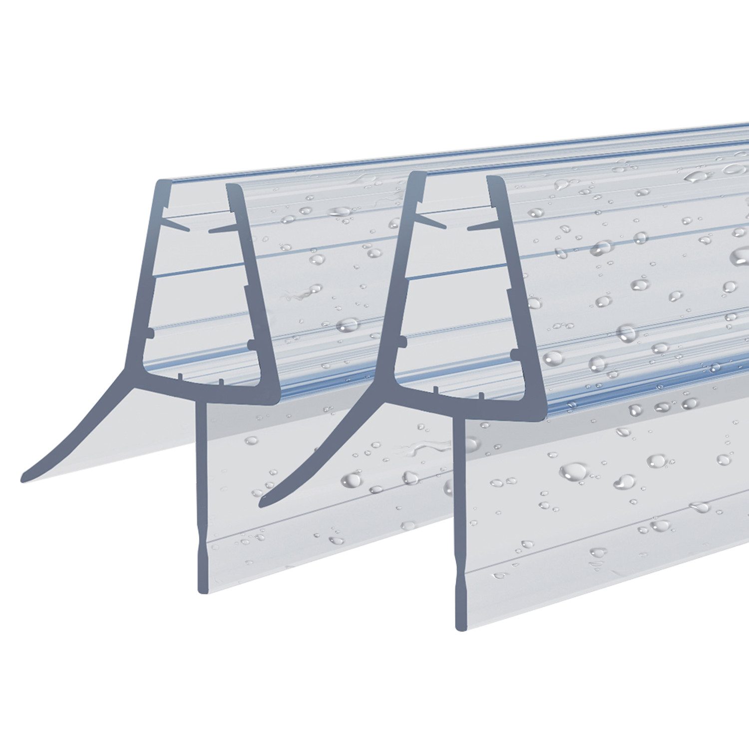 Duschdichtung 2 Stück Wasserabweiser Ersatzdichtung Duschdichtungen für 4-6mm Glas