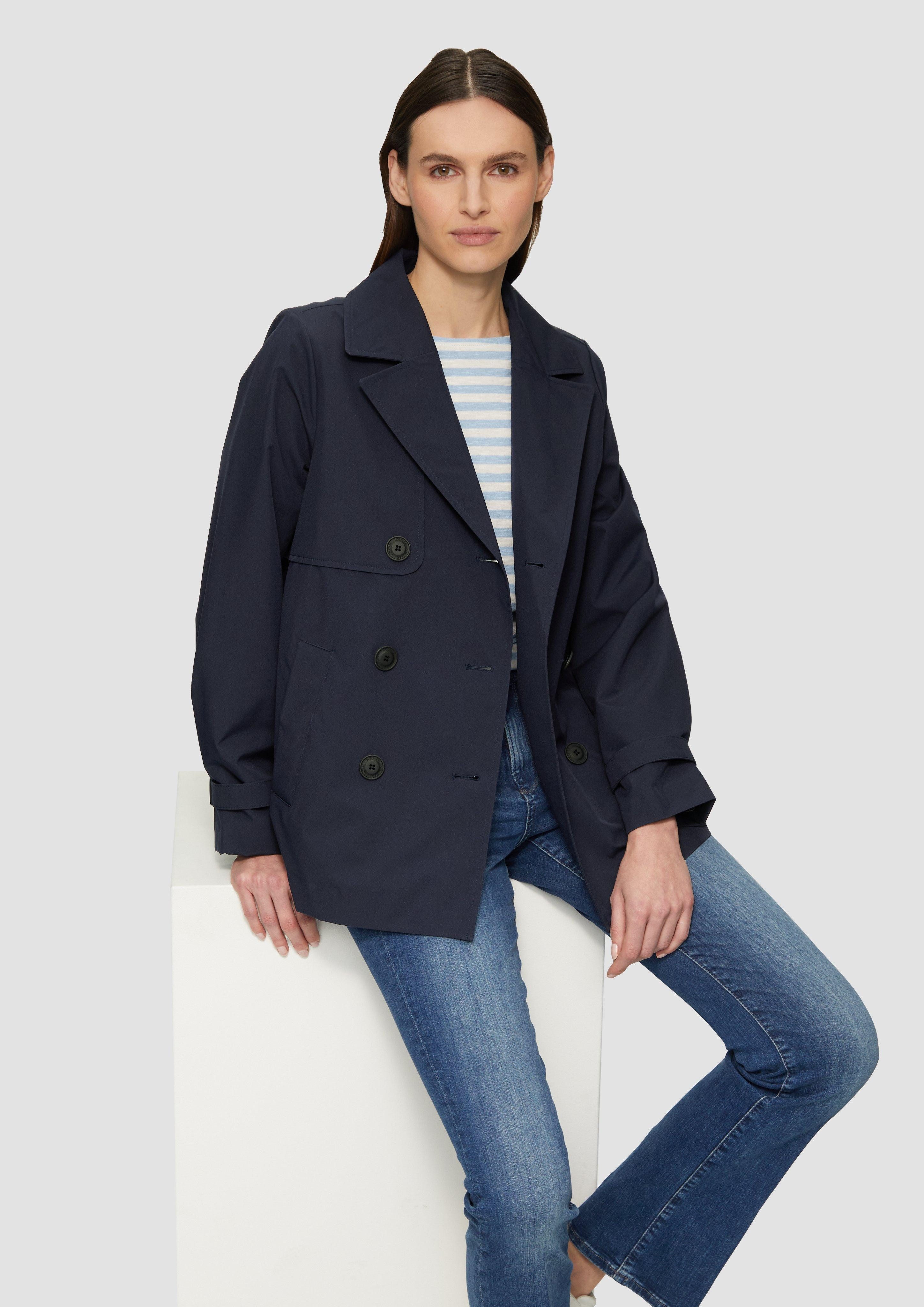 s.Oliver Funktionsjacke Wasserabweisende Cabanjacke mit Riegeldetail günstig online kaufen
