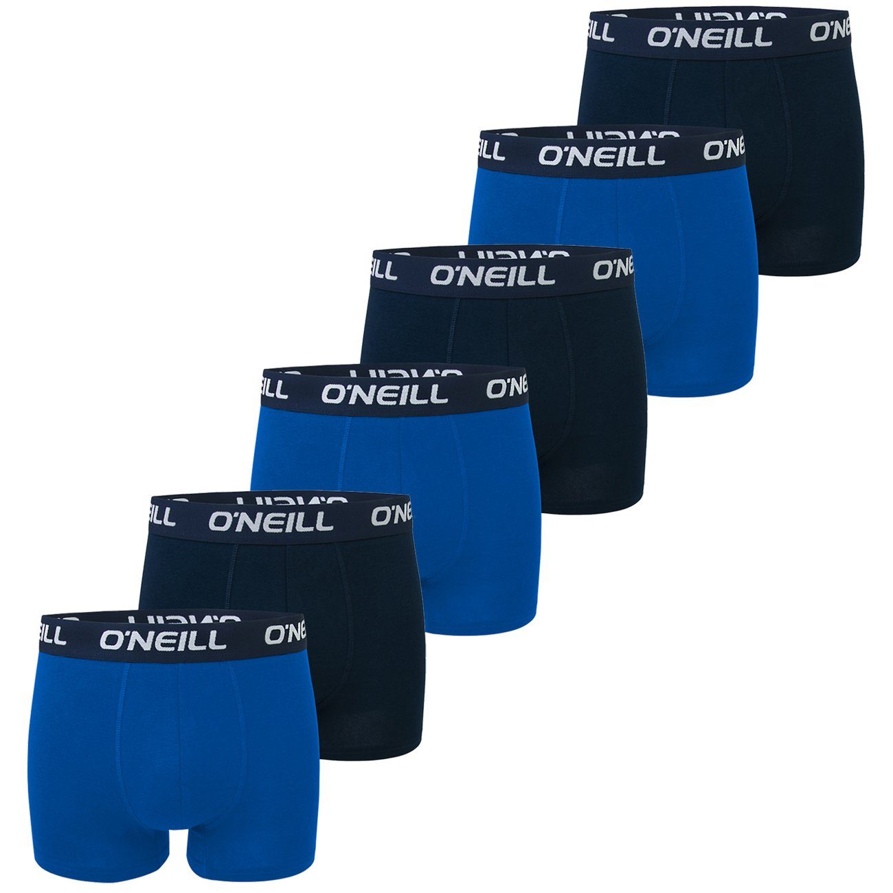 Outlet-Besonderheit! O'Neill Boxershorts 6x Cobalt Marine Multipack Logo (4749P) (6-St) Men Webbund O'Neill boxer plain mit