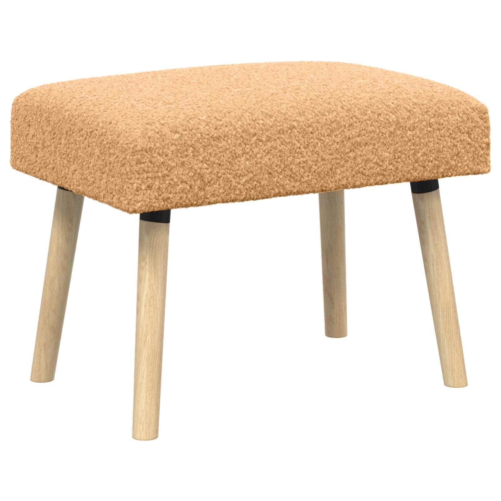 vidaXL Sitzbank Bank Uni Beige 60 x 40 x 45 cm Bouclé (1-St)
